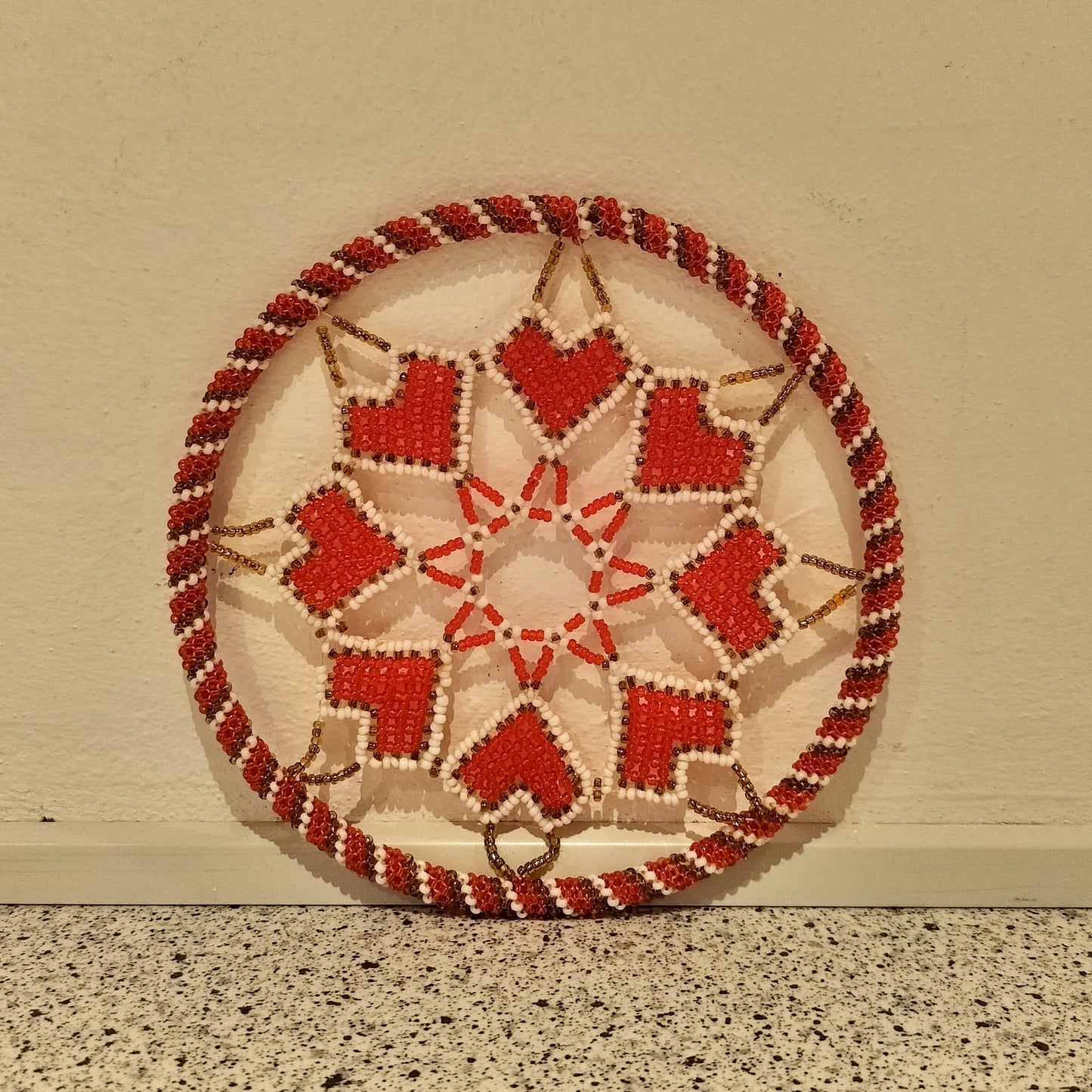 Secondhand - Perlering med hjerter