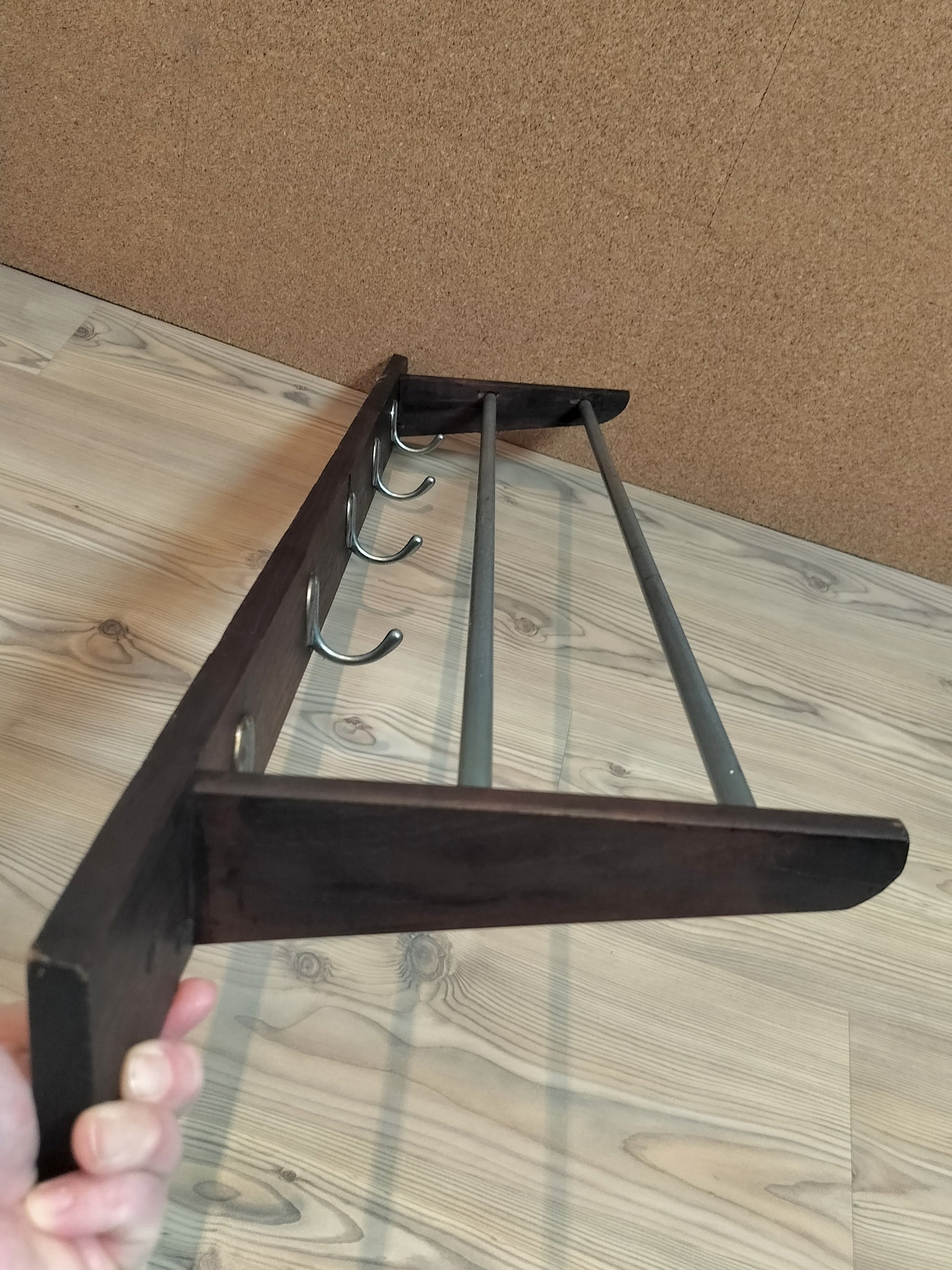 Secondhand - knagerække med hattehylde B 100 cm