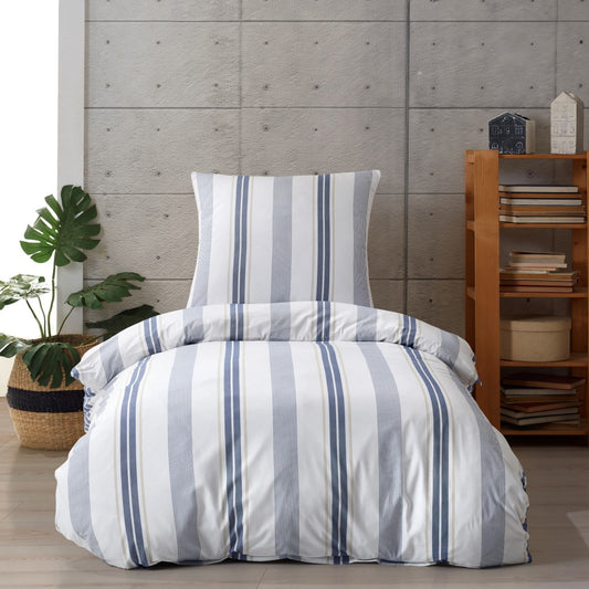 By Skagen sengesæt - Simone med brede og smalle striber 140x200 cm