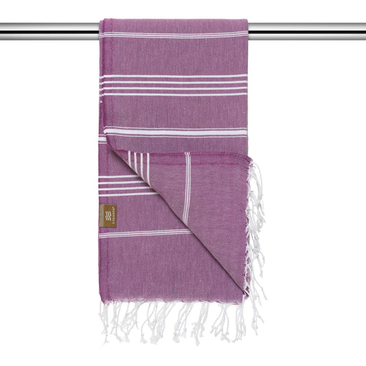 By Skagen - Hammam håndklæde med frynser, Violet
