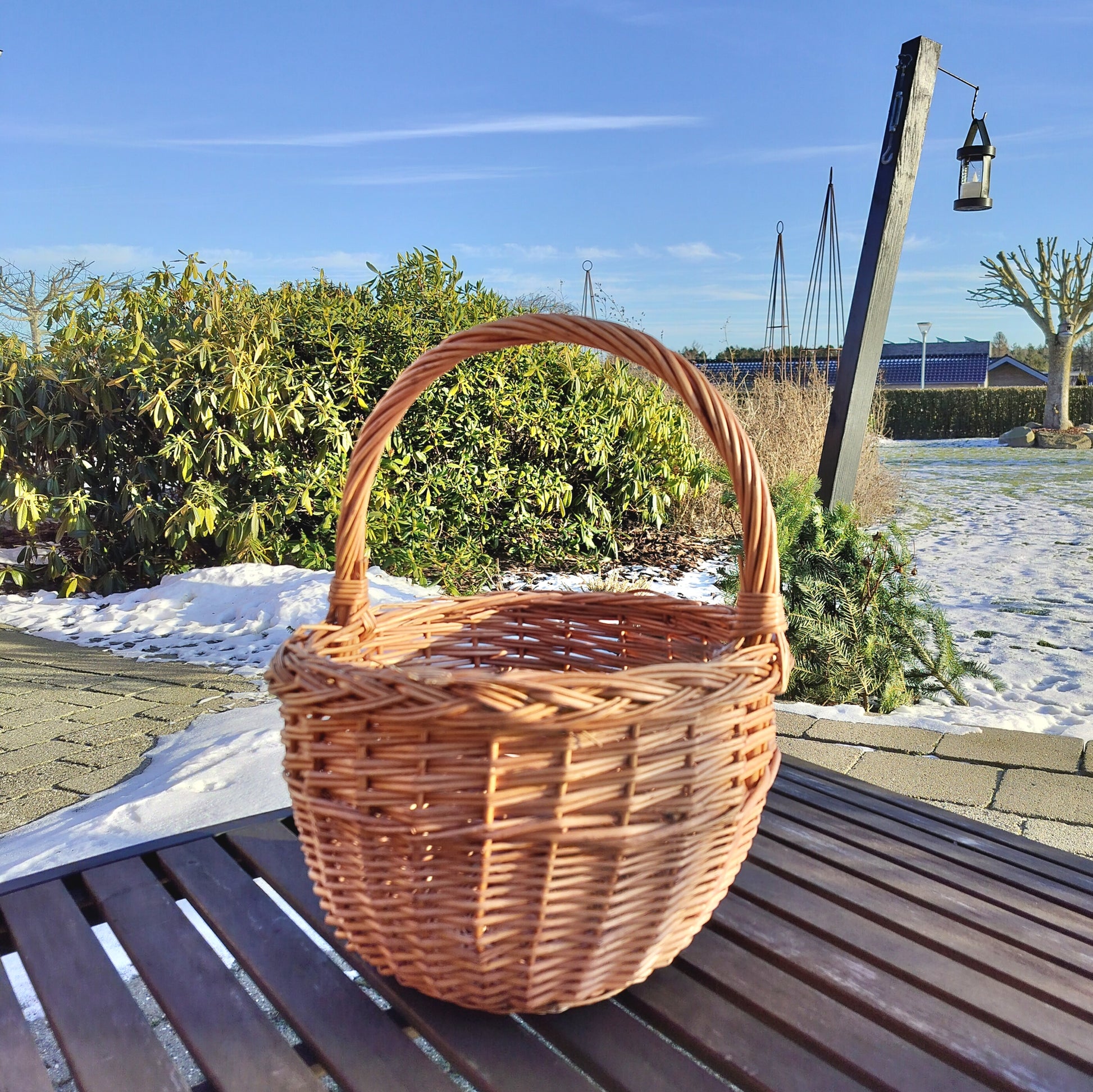 Bykurv rund af kogepil Ø 32 x H 22 cm