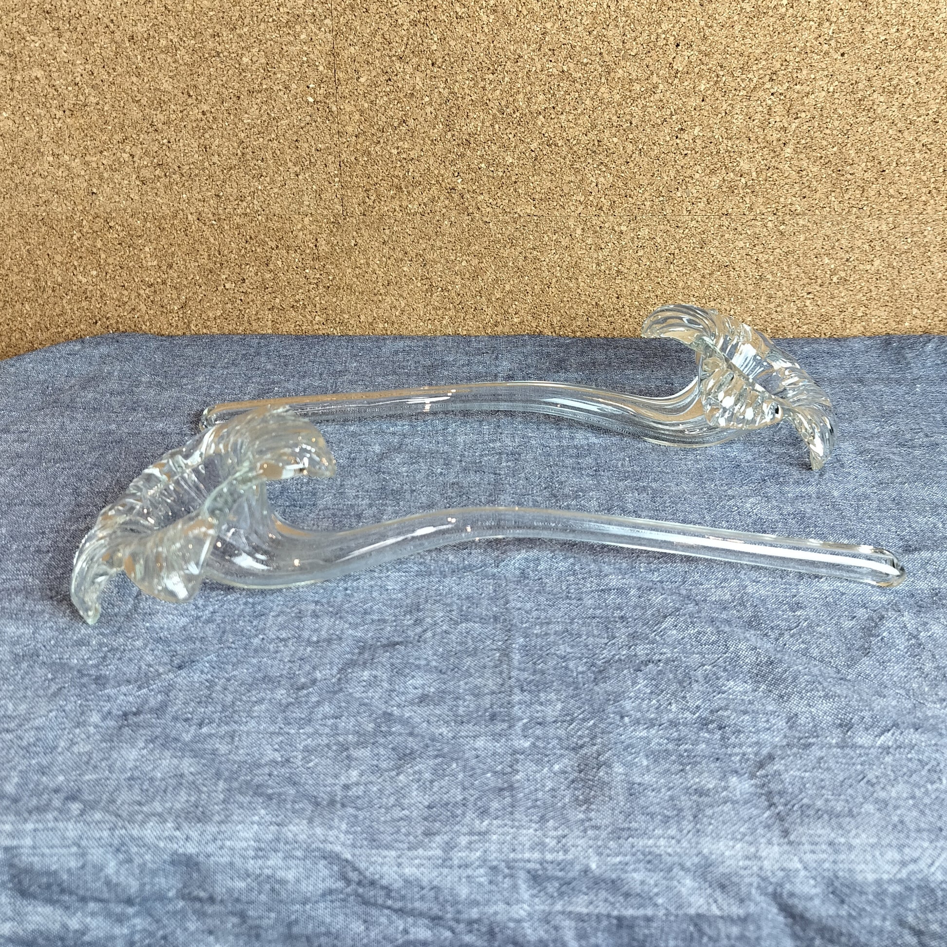 Secondhand - Blomster glasvase liggende 2 stk.