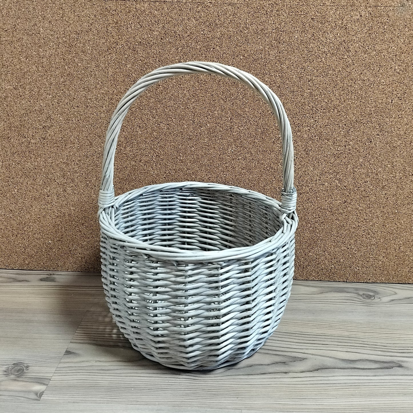 Kurv rund med hank -Lille Ø 29 x H 19,5 cm