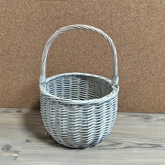 Kurv rund med hank -Lille Ø 29 x H 19,5 cm