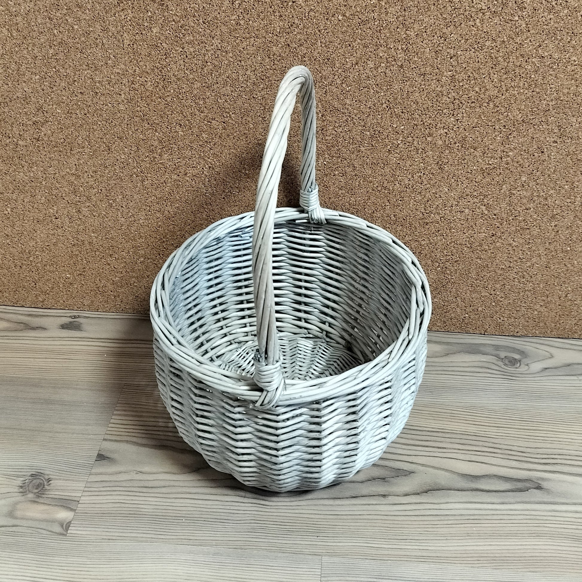 Kurv rund med hank -Lille Ø 29 x H 19,5 cm