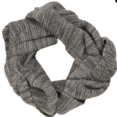 Ib Laursen - Tørklæde strikket med melange effekt, grå