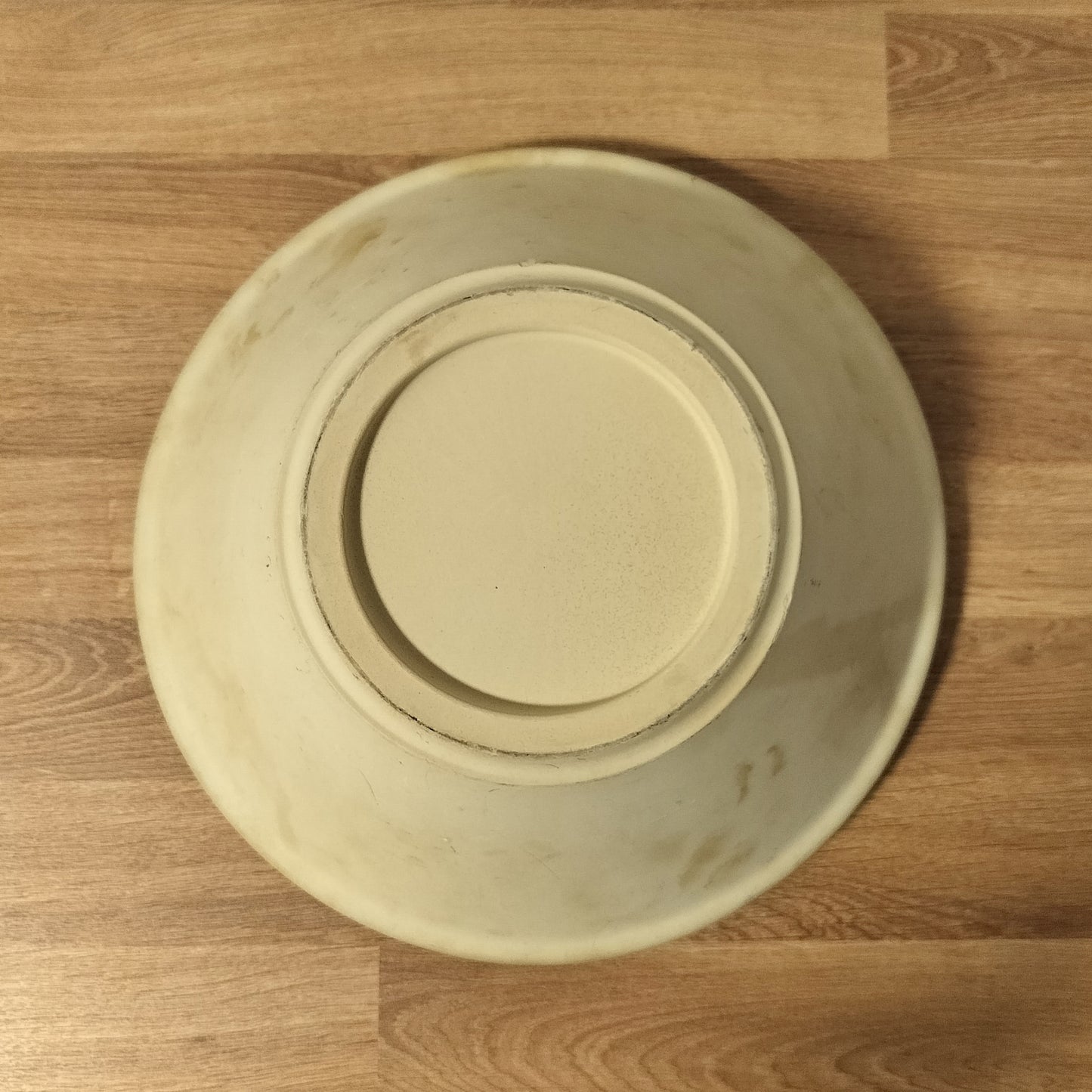 Secondhand - Lerfad gul glasur Ø 30,8 x H 11,2 cm