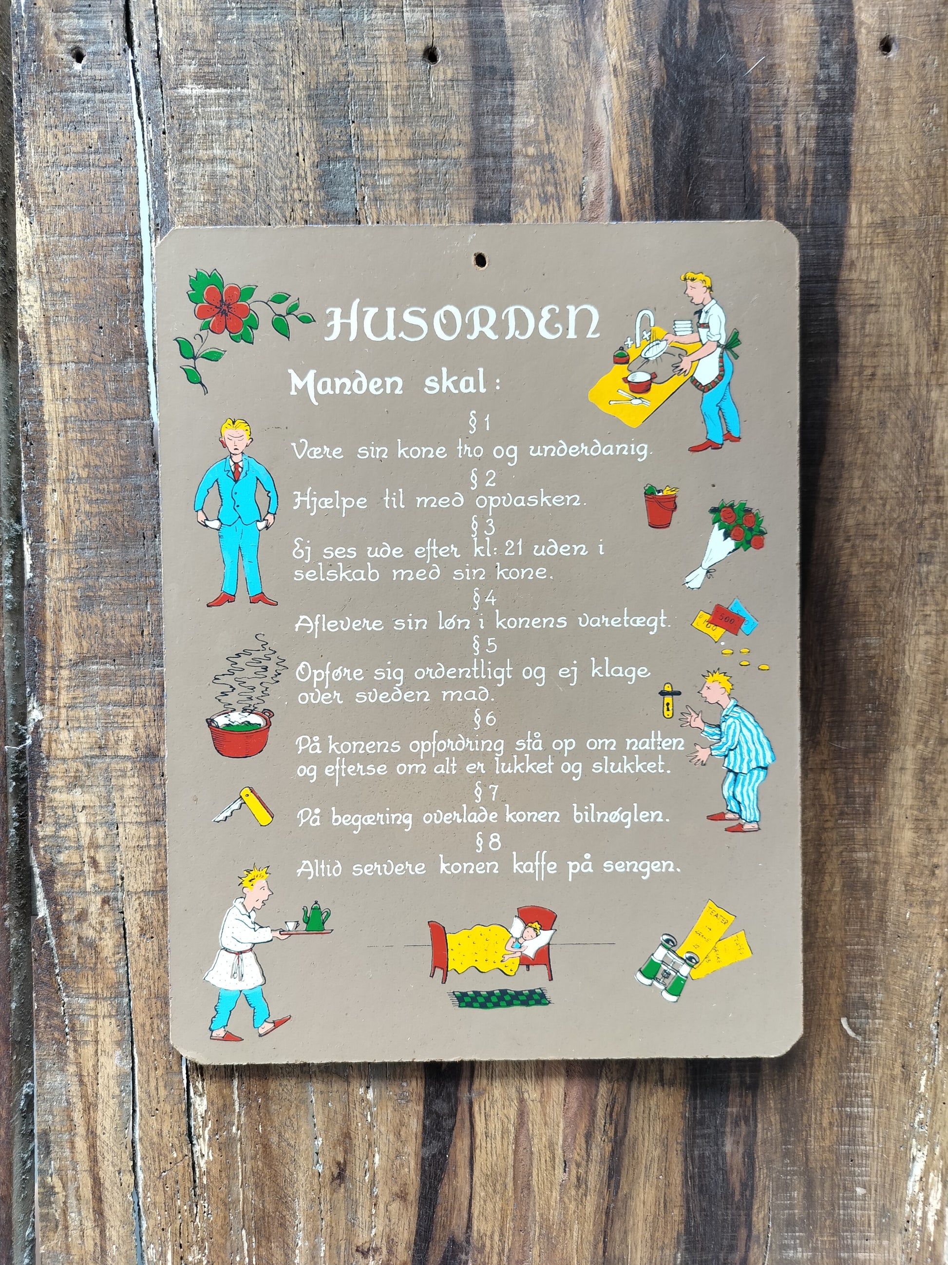 Secondhand - Husorden skilte MAND OG KONE