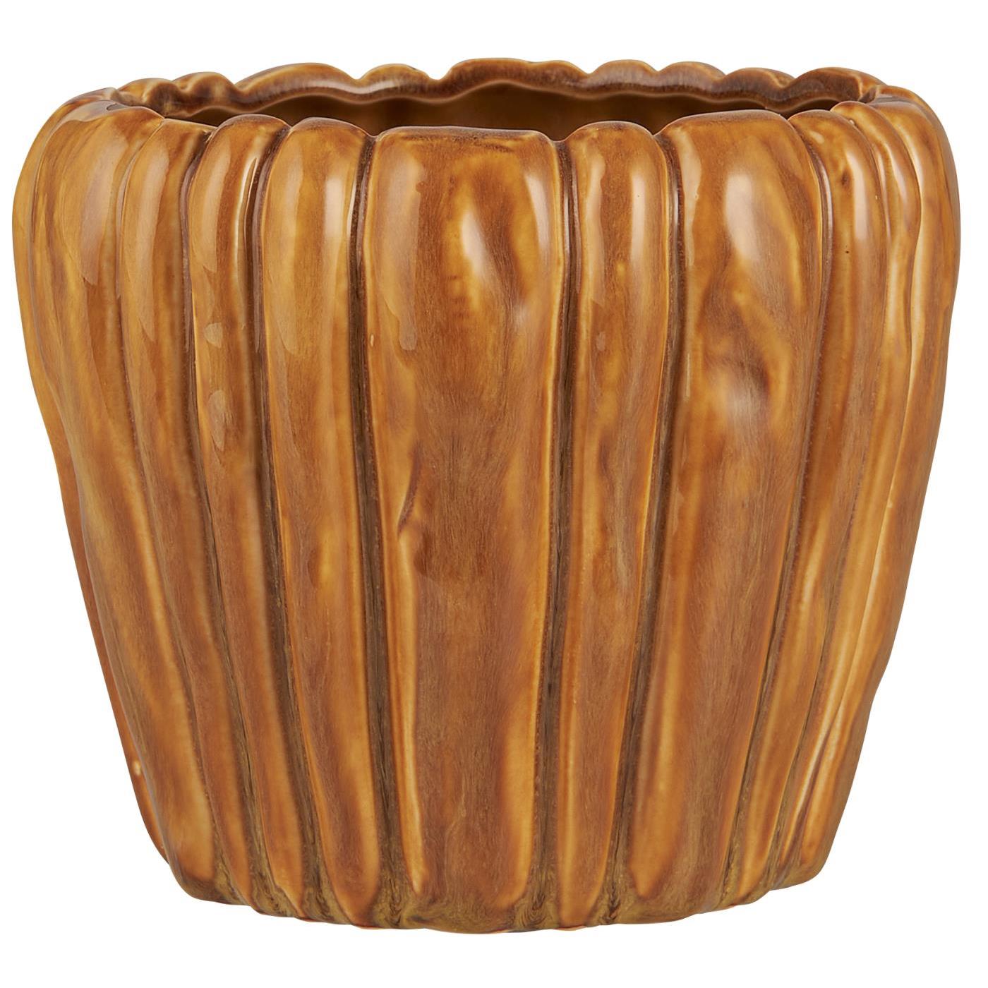 Skjuler med ujævne riller i farven clay Ø 16 x H 14 cm