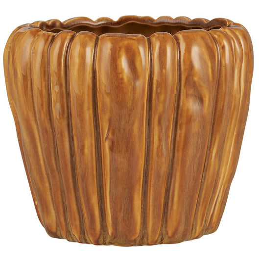 Skjuler med ujævne riller i farven clay Ø 16 x H 14 cm