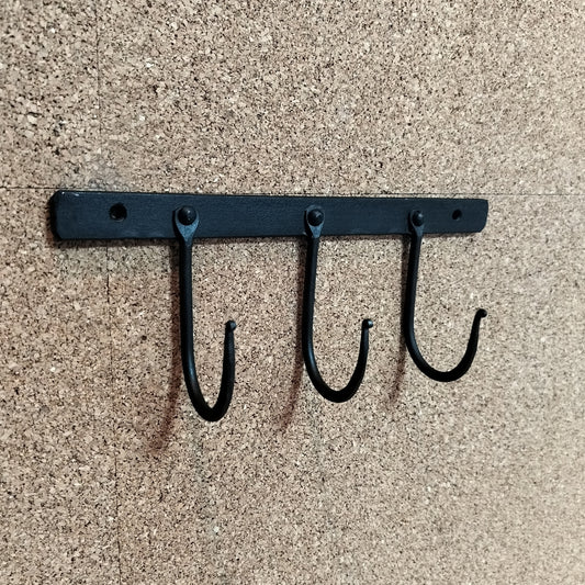 Ib Laursen - Knagerække med 3 knager i sort malet jern