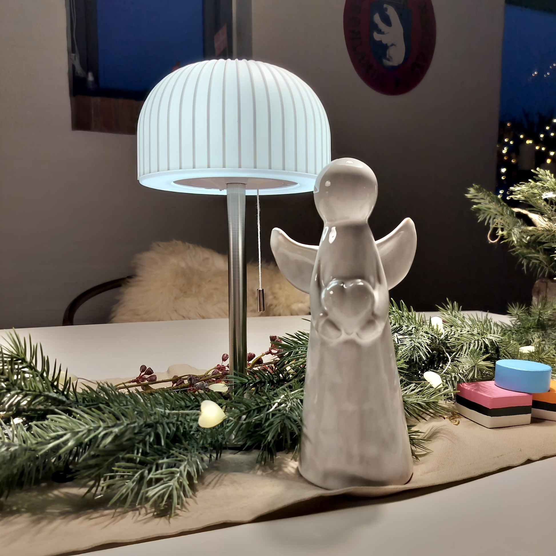 Engel af keramik Stor B 9,5 x H 20 cm