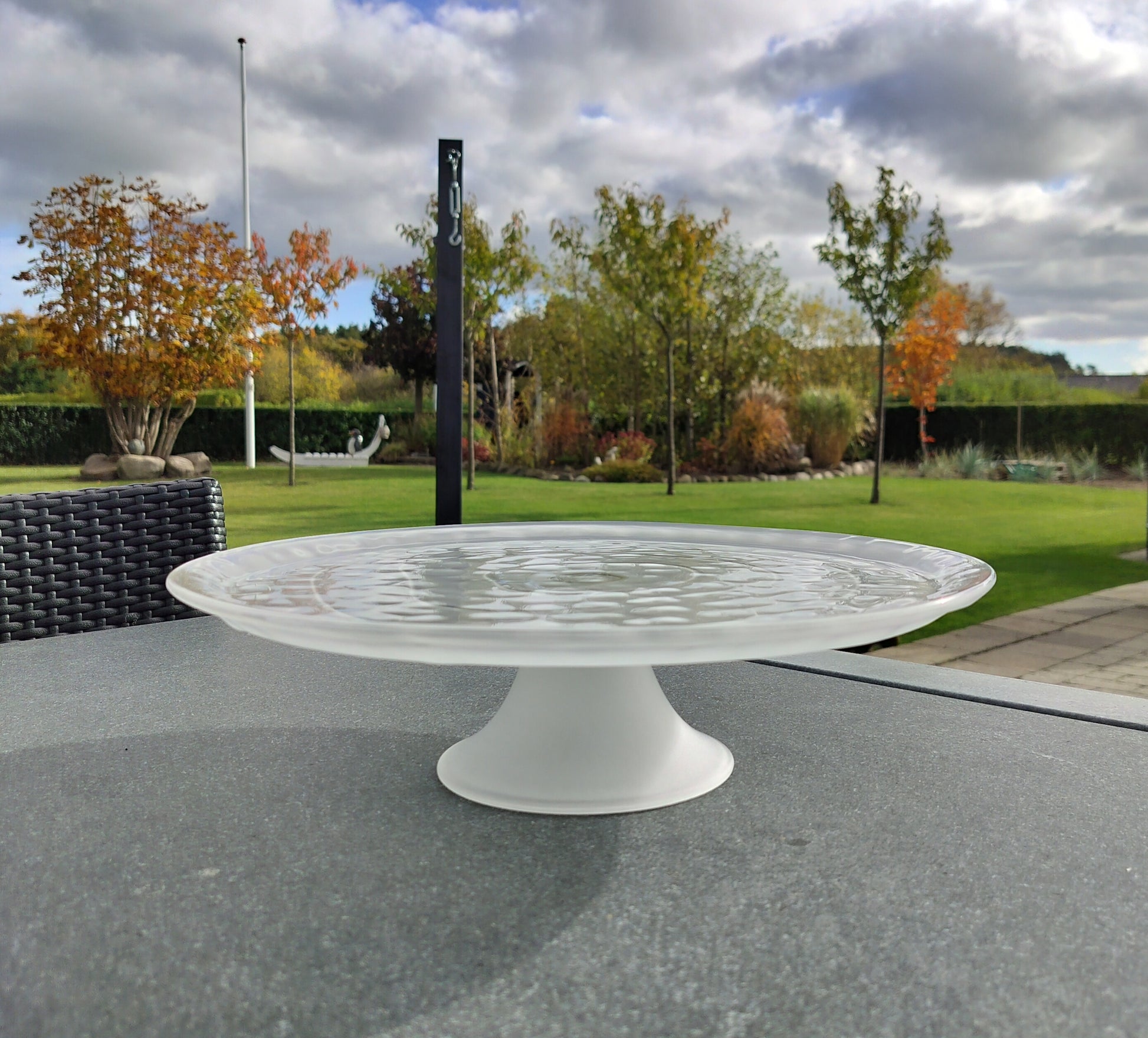 Secondhand - Lagkage fad på fod Ø 34 x H 9 cm