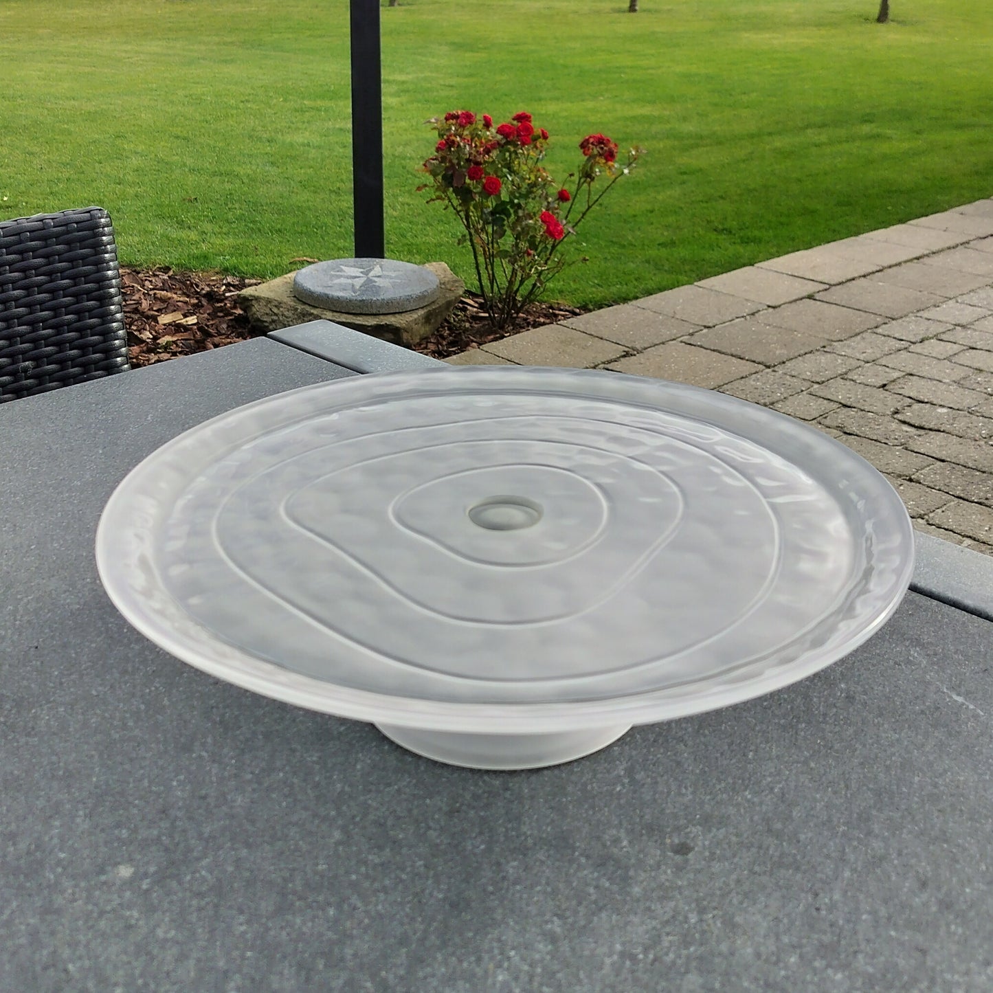 Secondhand - Lagkage fad på fod Ø 34 x H 9 cm