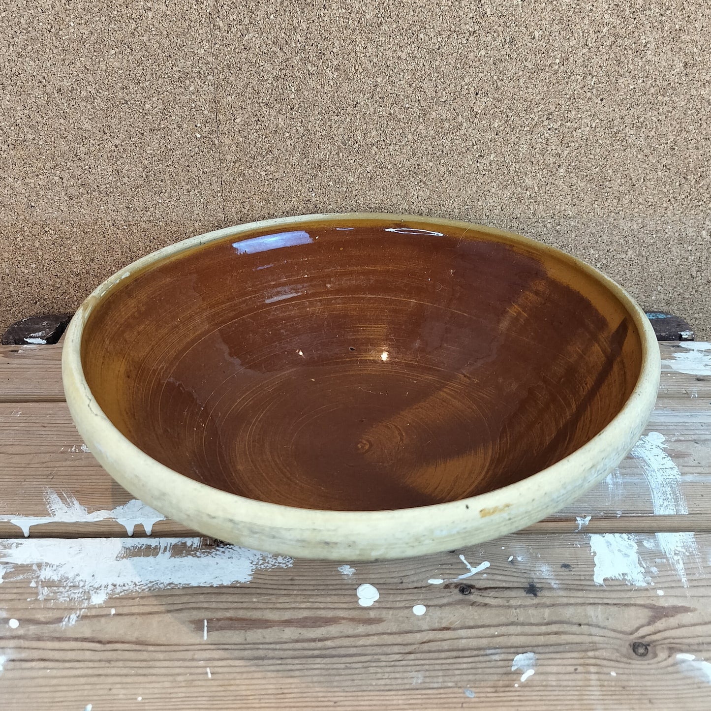 Secondhand - Lerfad Ø 34,5 x H 10,5 cm