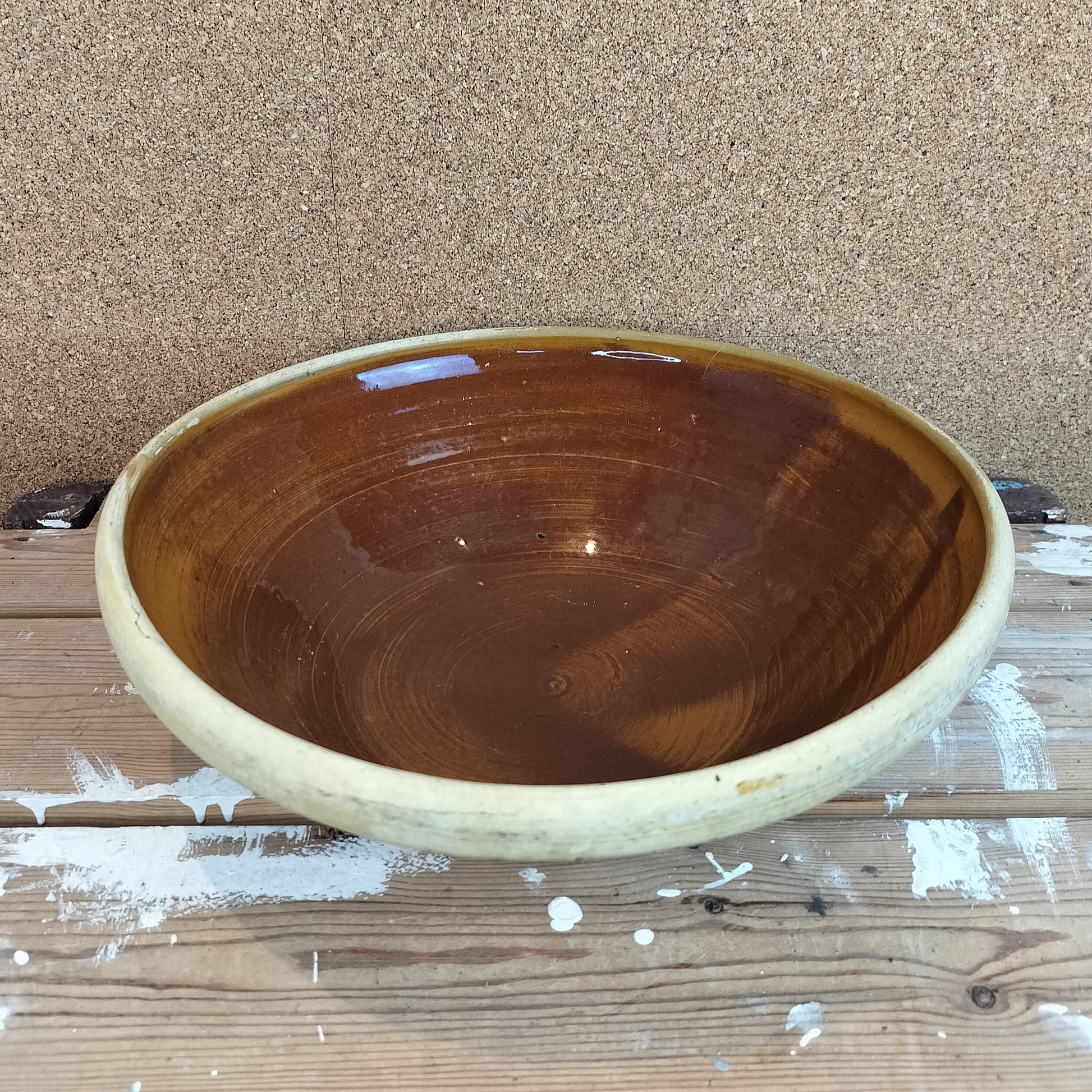 Secondhand - Lerfad Ø 34,5 x H 10,5 cm