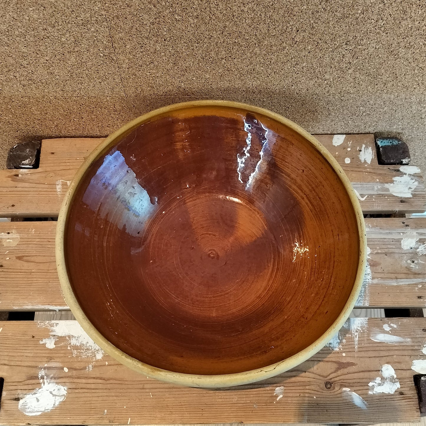 Secondhand - Lerfad Ø 34,5 x H 10,5 cm