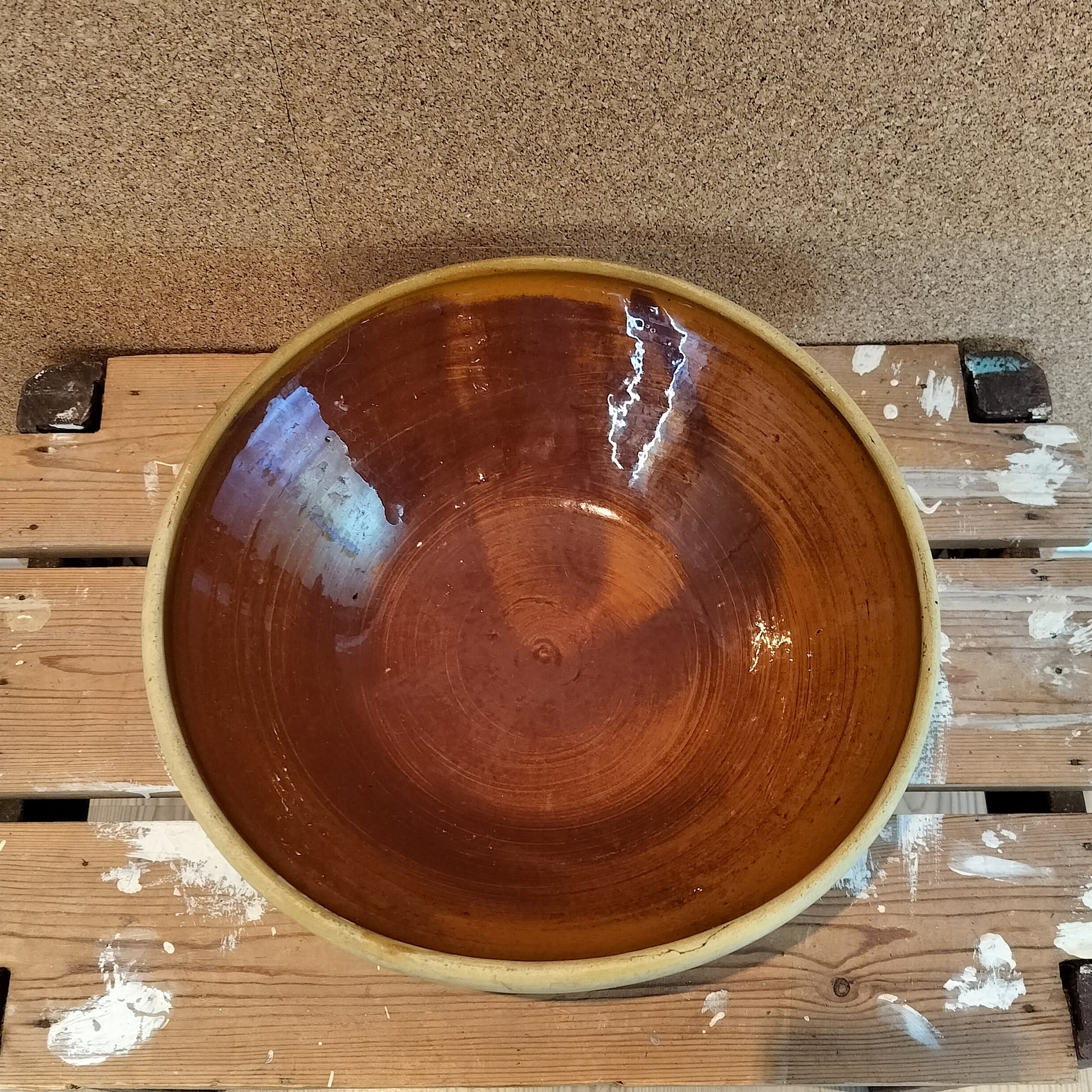 Secondhand - Lerfad Ø 34,5 x H 10,5 cm