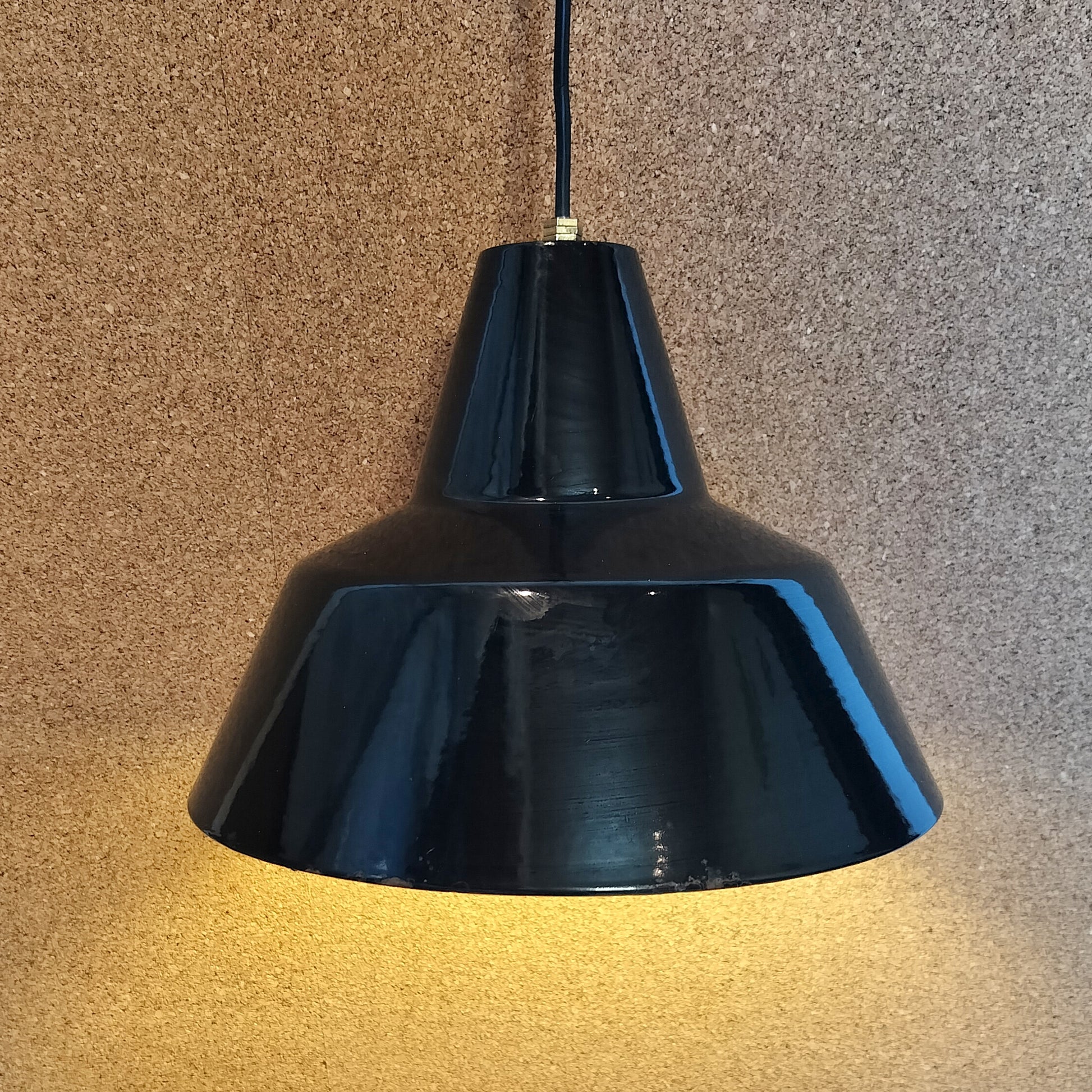 Secondhand - sort industrilampe (lille)