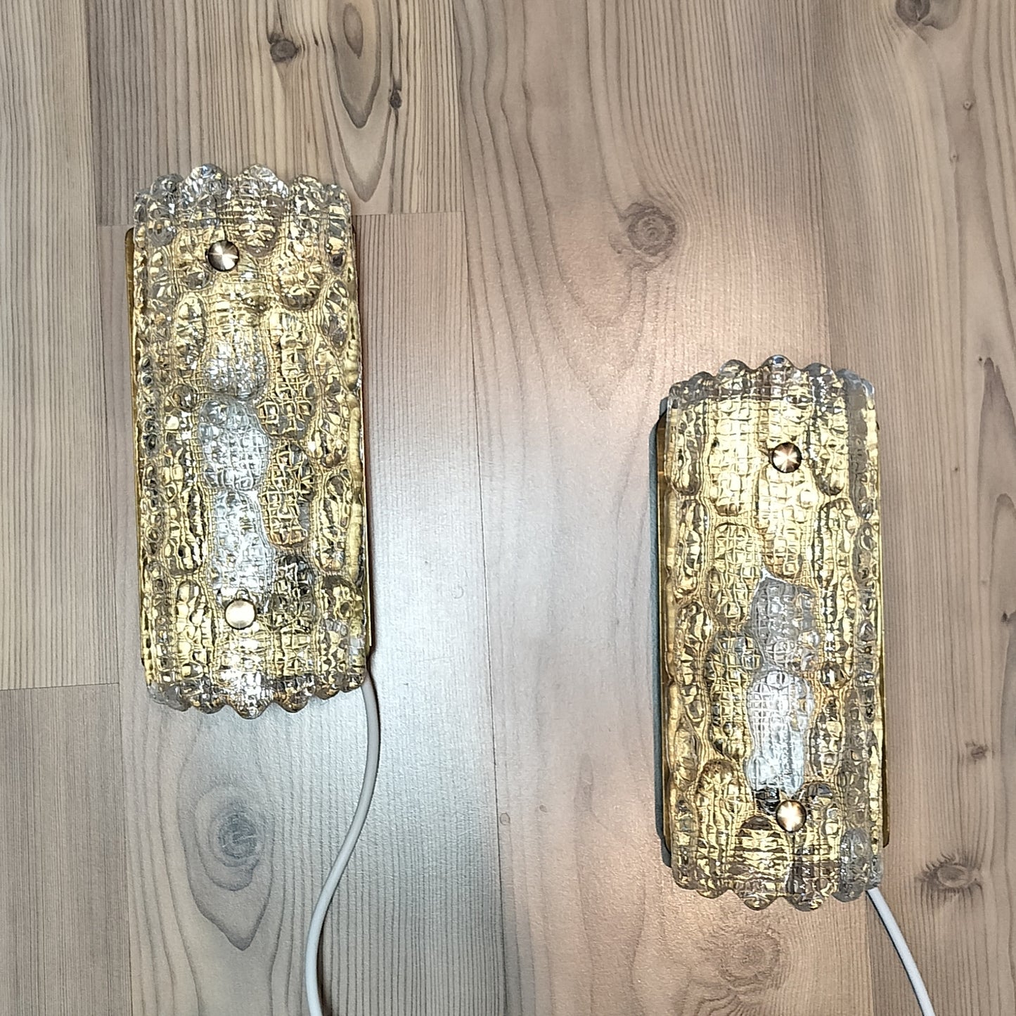 Secondhand - Lyfa/Orrefors væglamper sæt á 2 stk