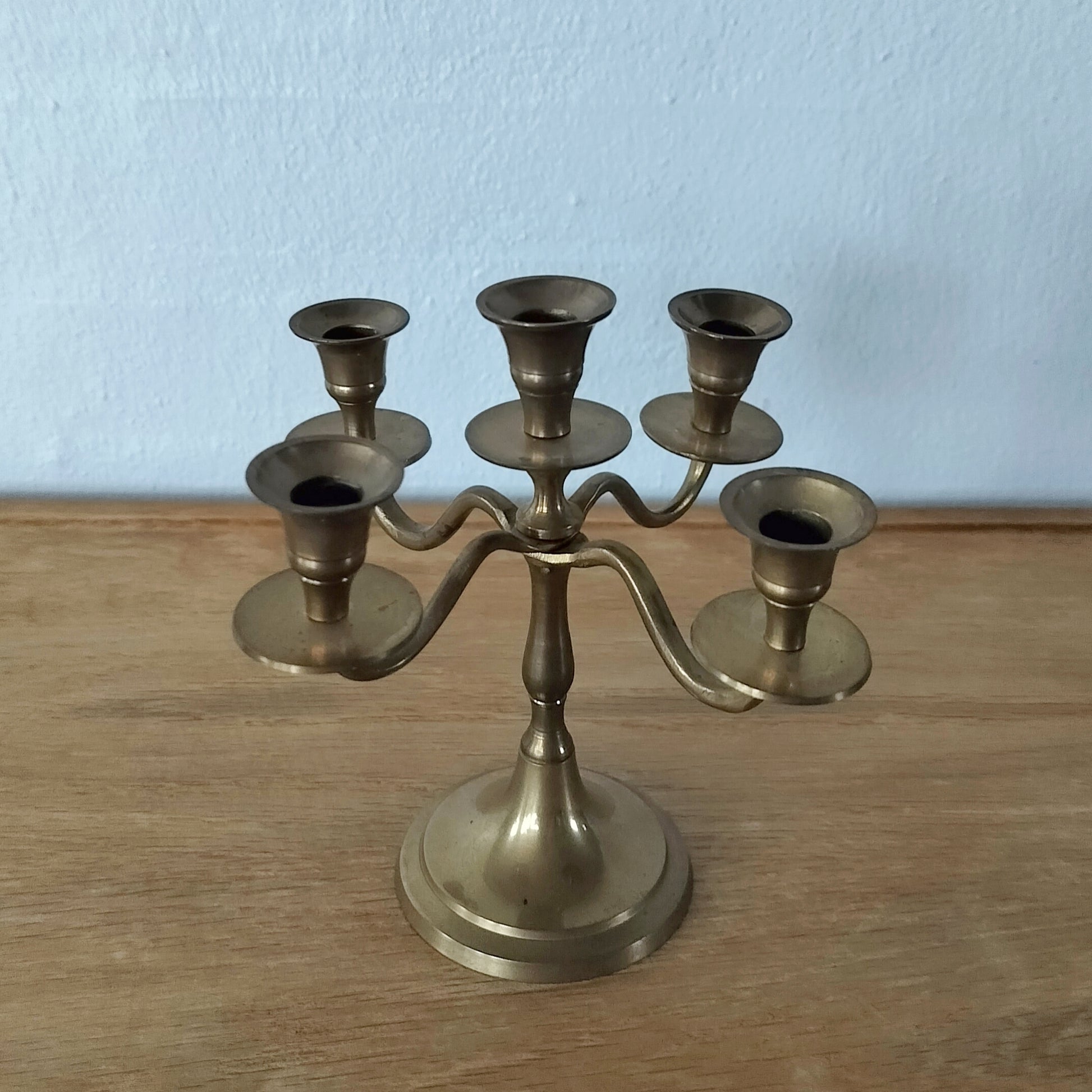 Secondhand - Messing Lysestage til kertelys