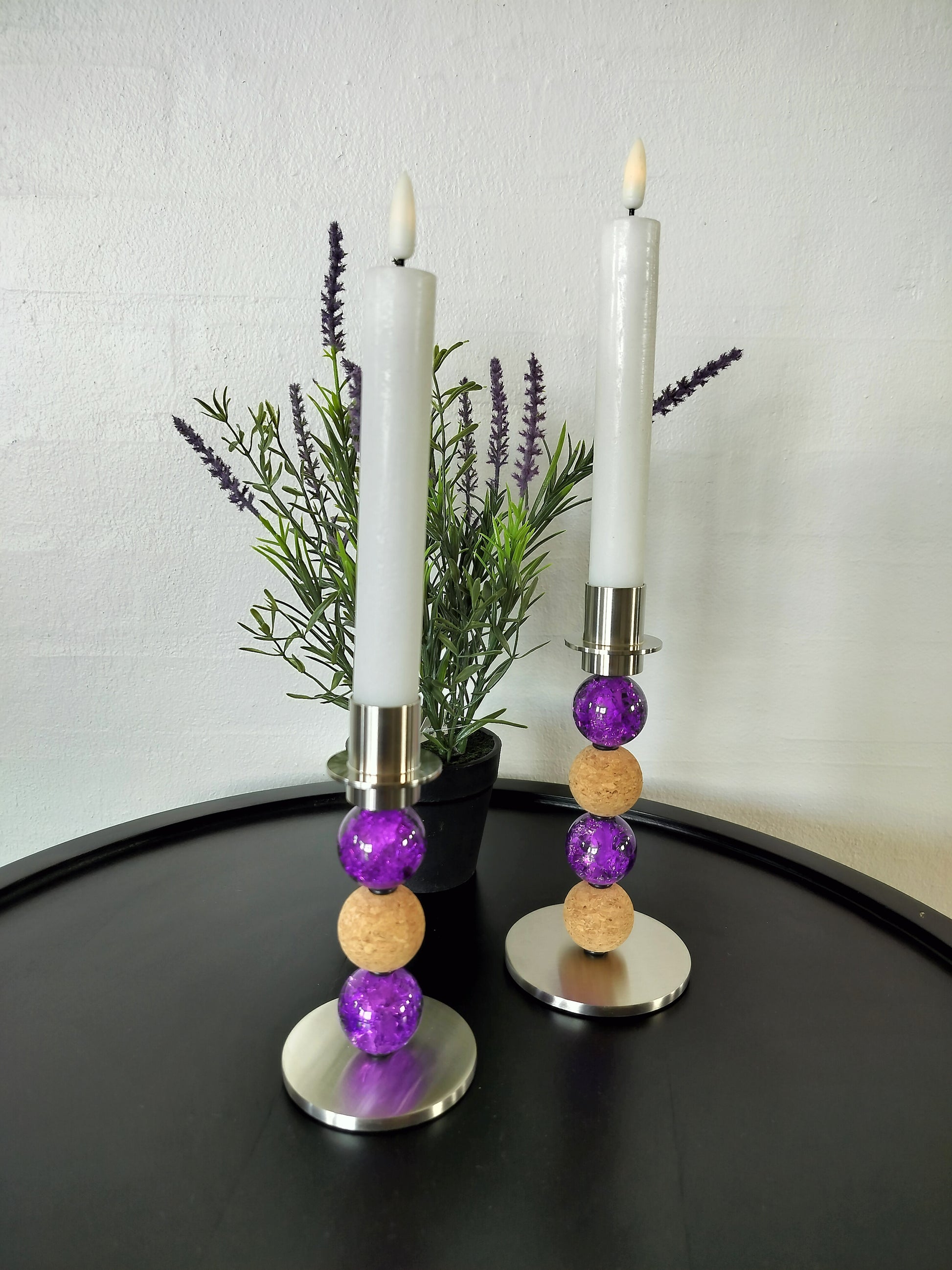 MY-Candle - Lysestage sæt i stål, model 9146