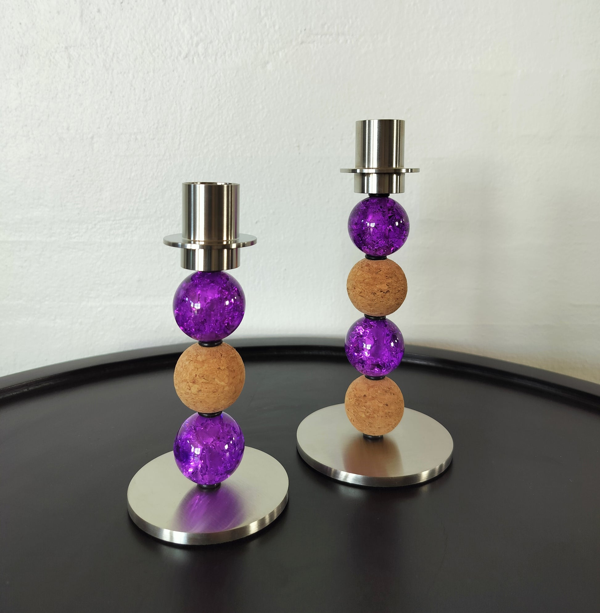 MY-Candle - Lysestage sæt i stål, model 9146