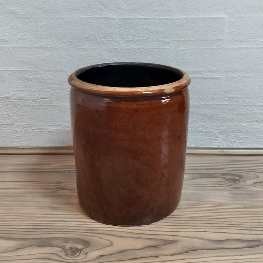 Secondhand - Syltekrukke "6" Ø 21,5 x H 23,5 cm