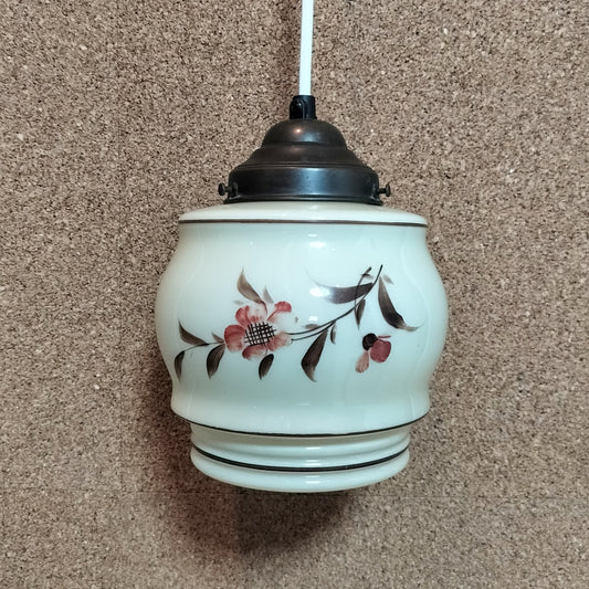 Secondhand - Retro glas lampe Ø 15 x H 20,5 cm