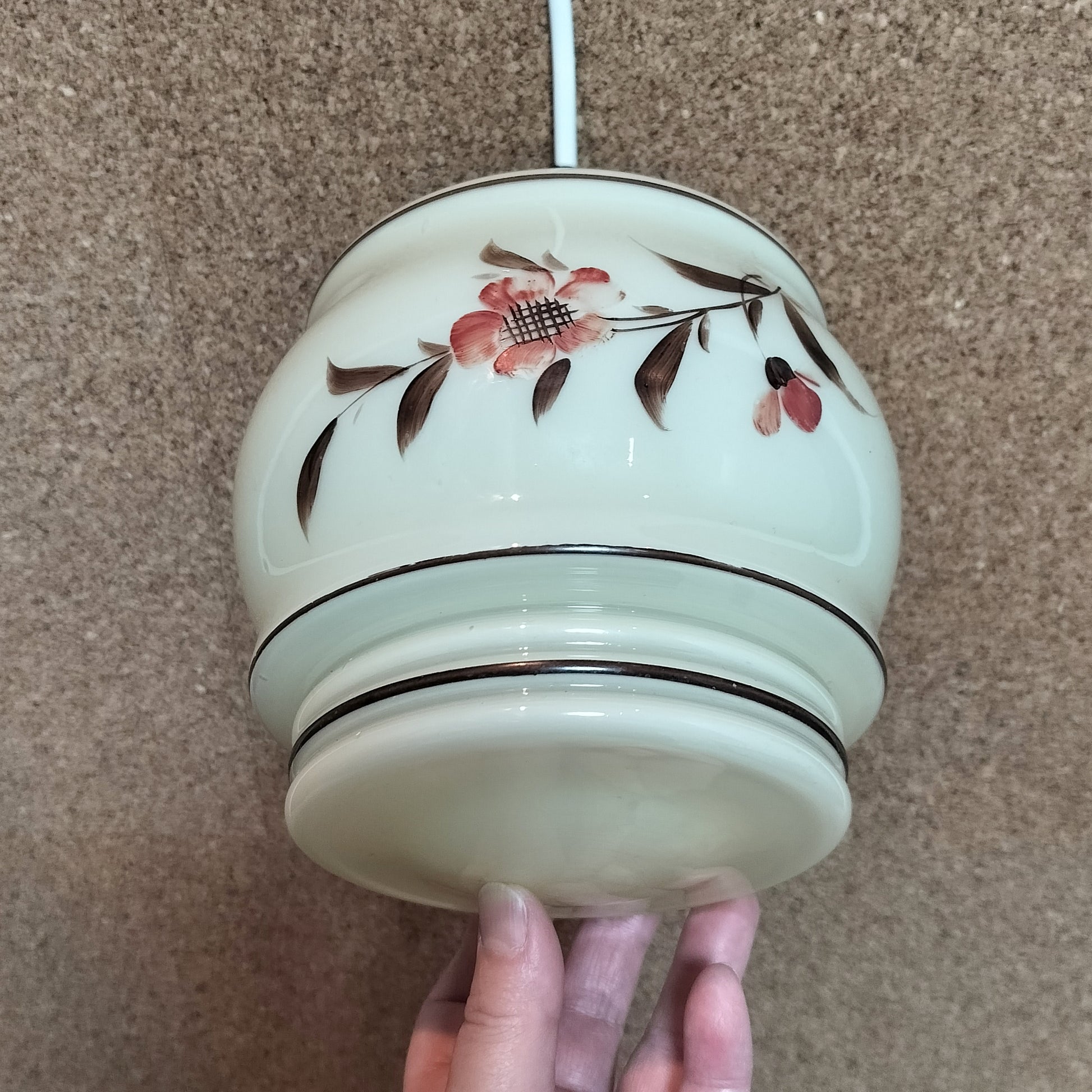 Secondhand - Retro glas lampe Ø 15 x H 20,5 cm