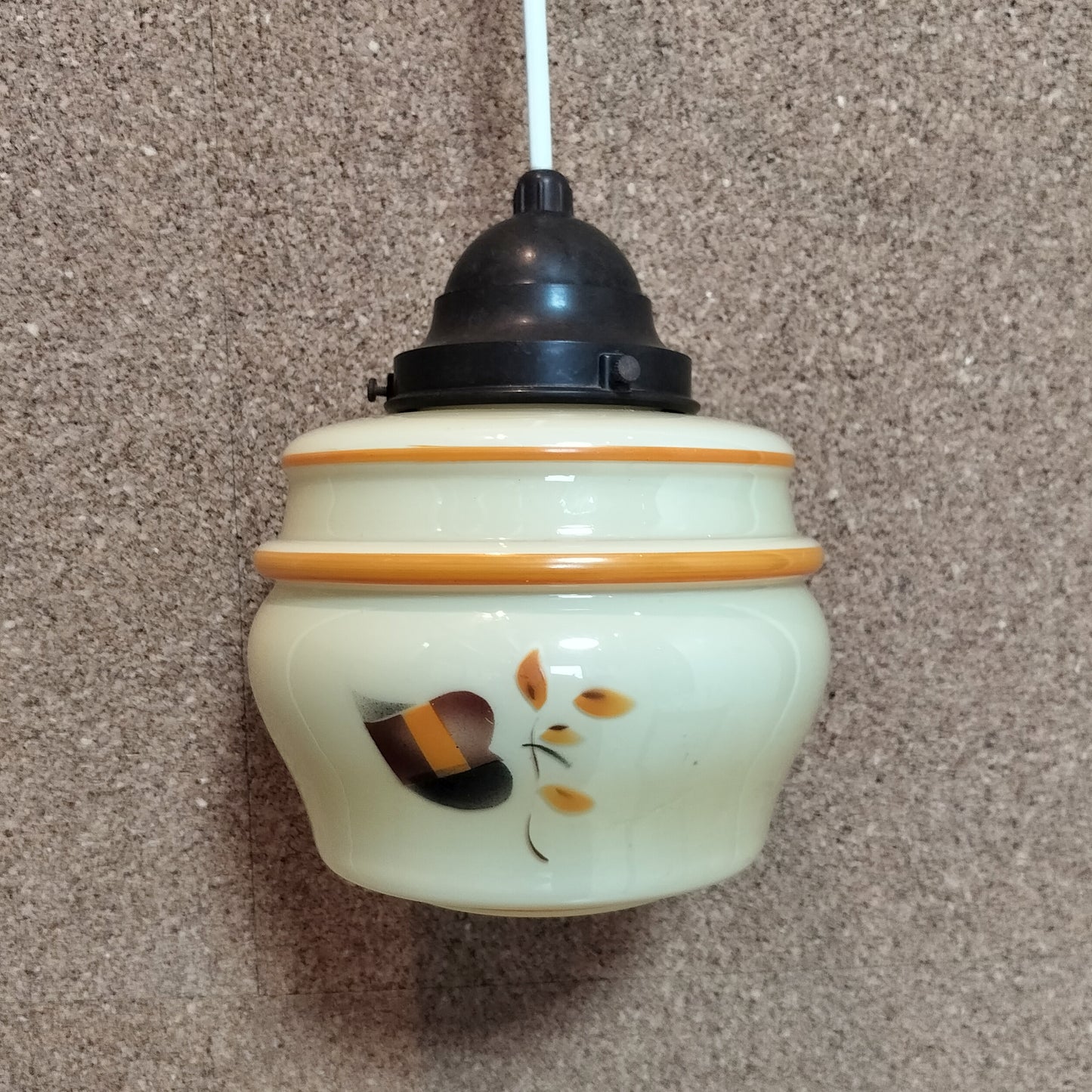 Secondhand - Retro glas lampe Ø 16 x H 20 cm