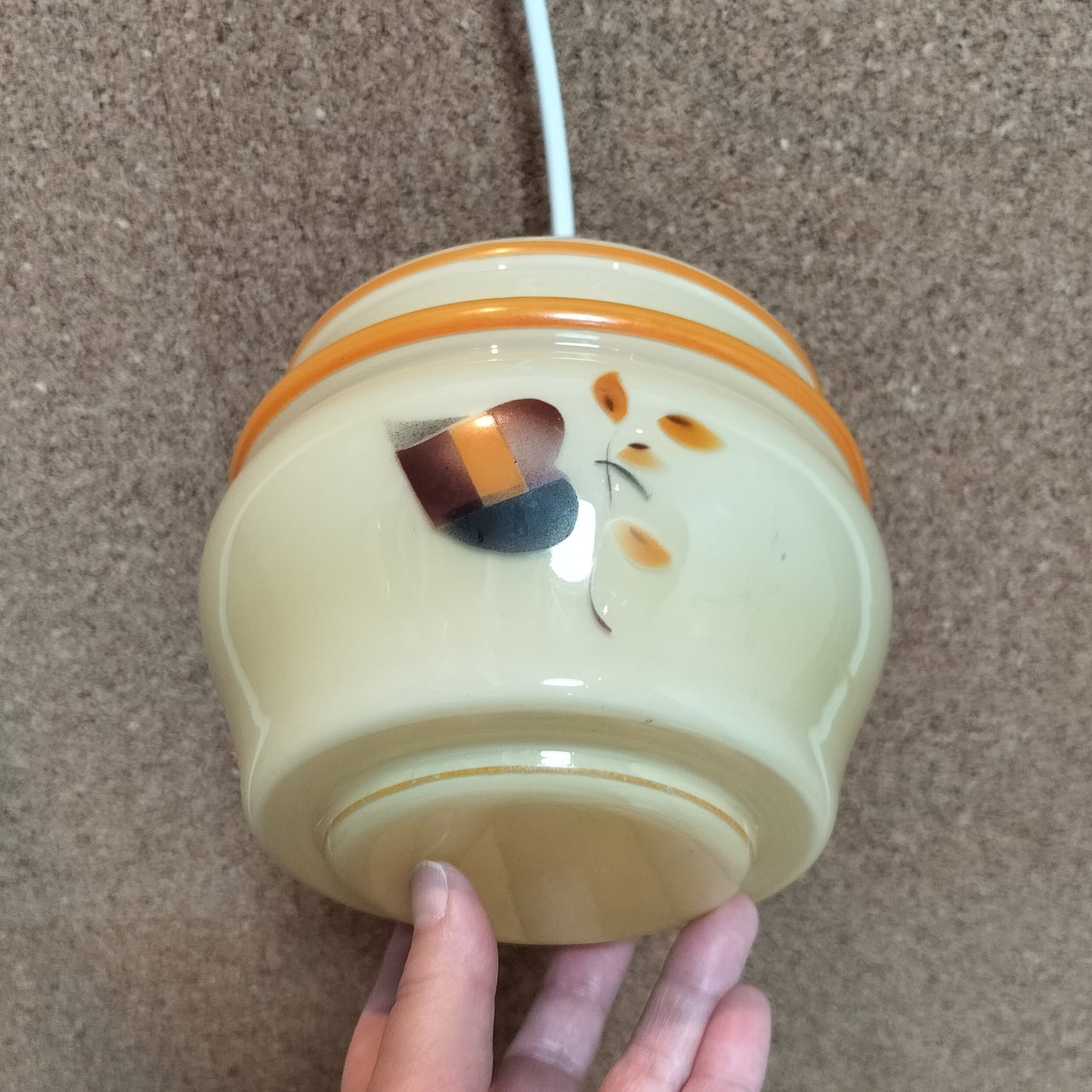 Secondhand - Retro glas lampe Ø 16 x H 20 cm