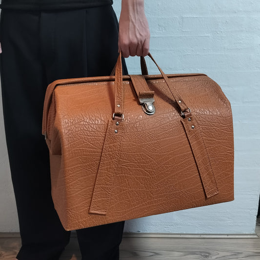 Secondhand - Vintage rejsetaske i kunstlæder