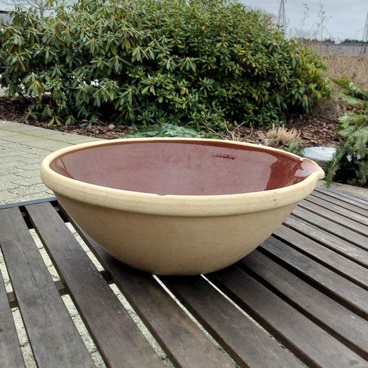 Secondhand - Stort lerfad Ø 38/39,5 x H 14 cm