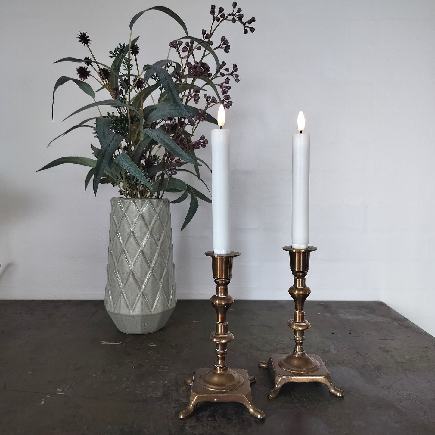 Secondhand - Vintage lysestager 2 stk.