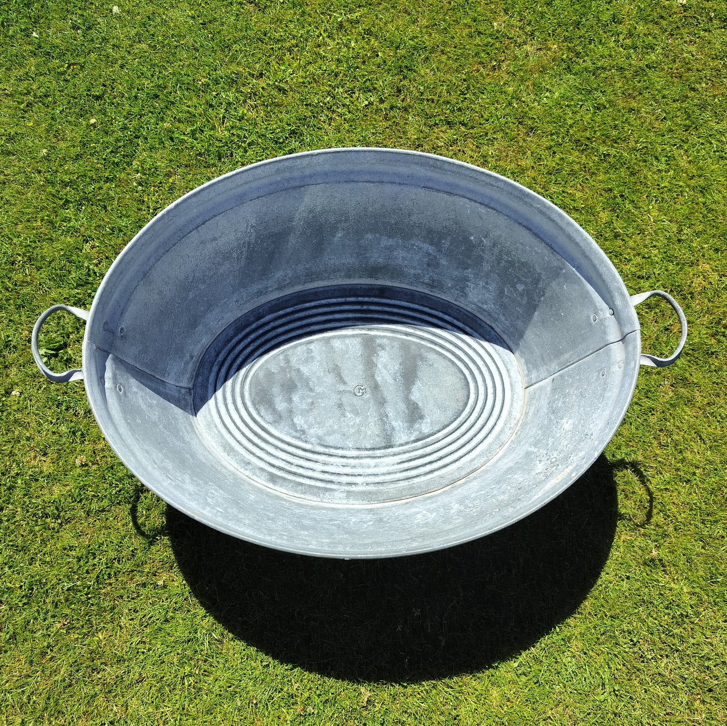 Secondhand - Glud og Marstrand zink balje STOR L 73,5/85 x B 58 x H 30/32,5 cm