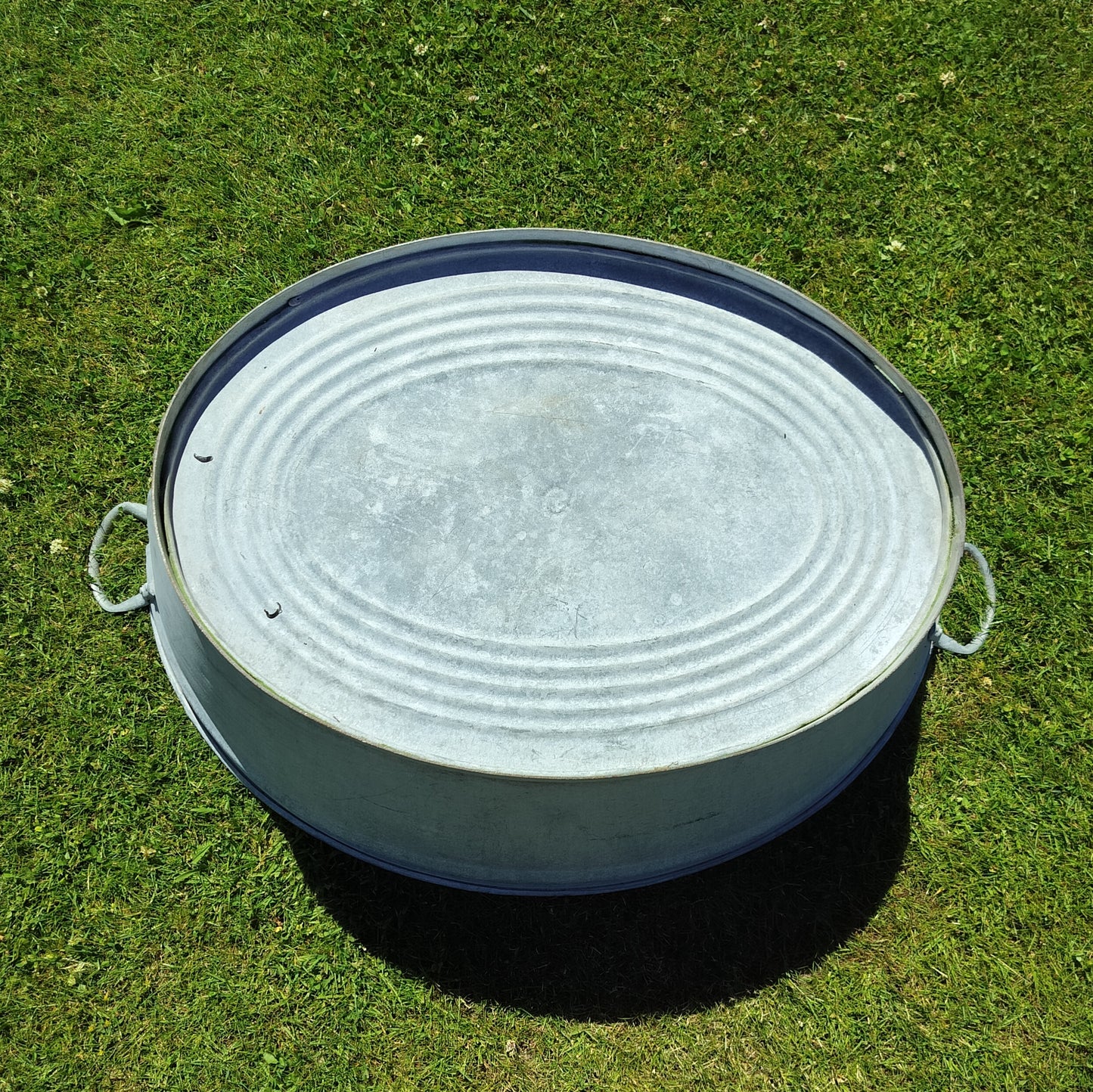 Secondhand - Glud og Marstrand zink balje STOR L 73,5/85 x B 58 x H 30/32,5 cm
