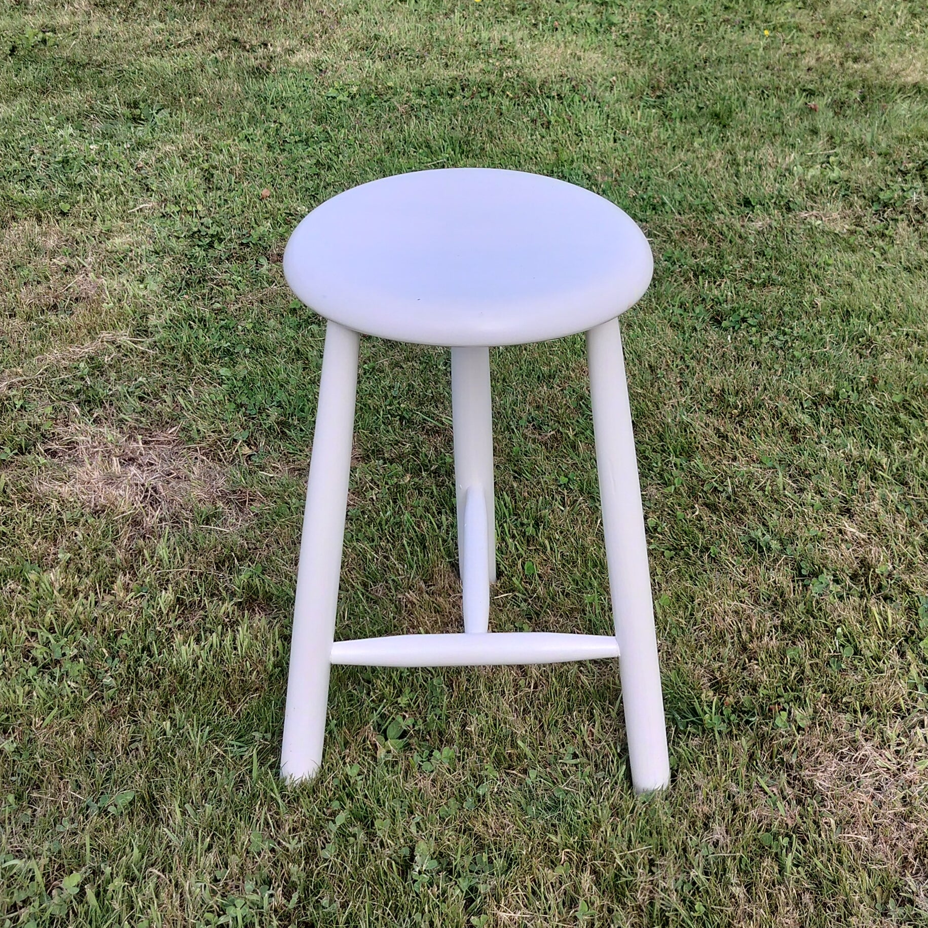 Secondhand - Hvidmalet skammel H 48,5 cm