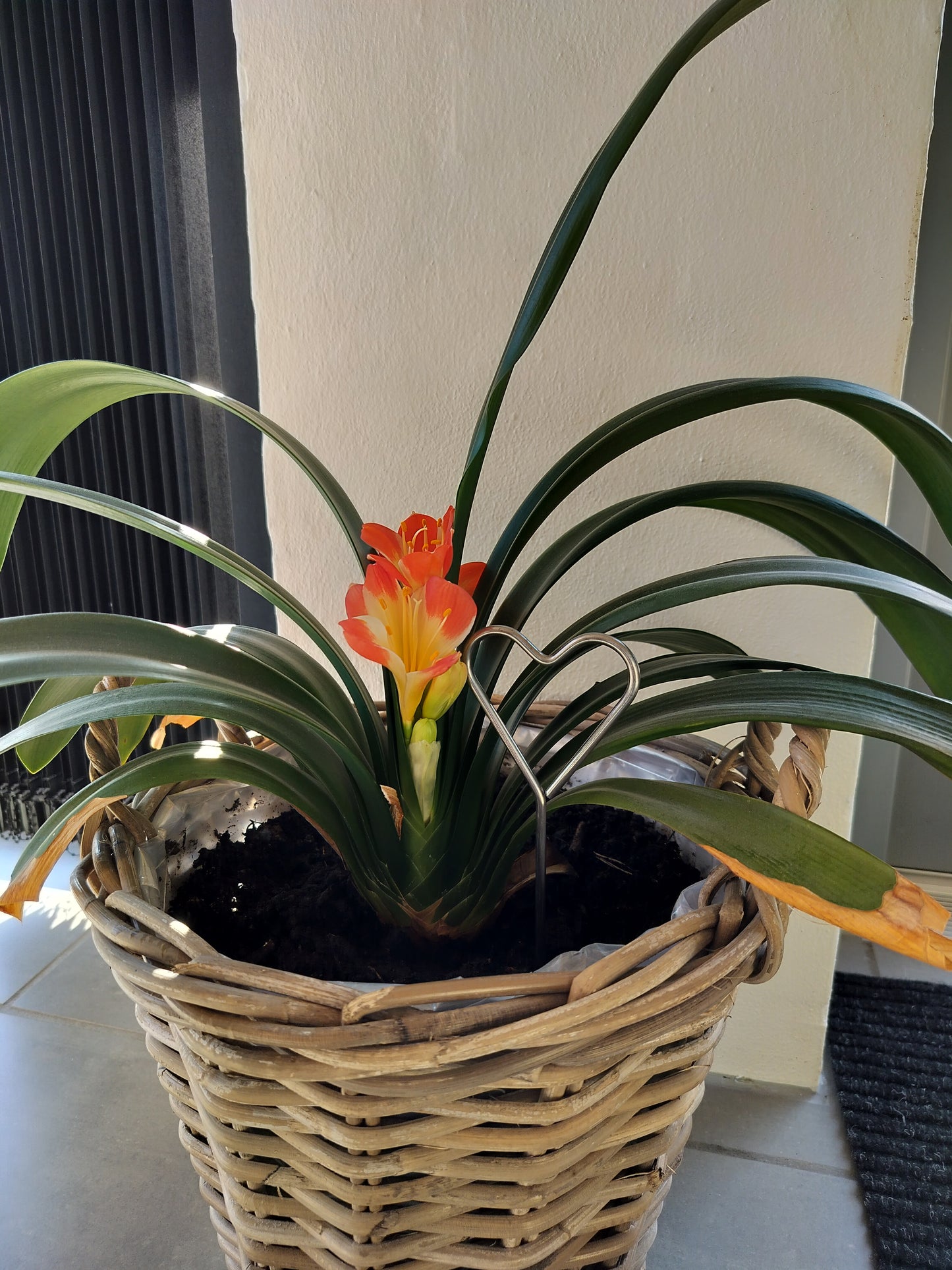 Mini metal hjerte i blomst