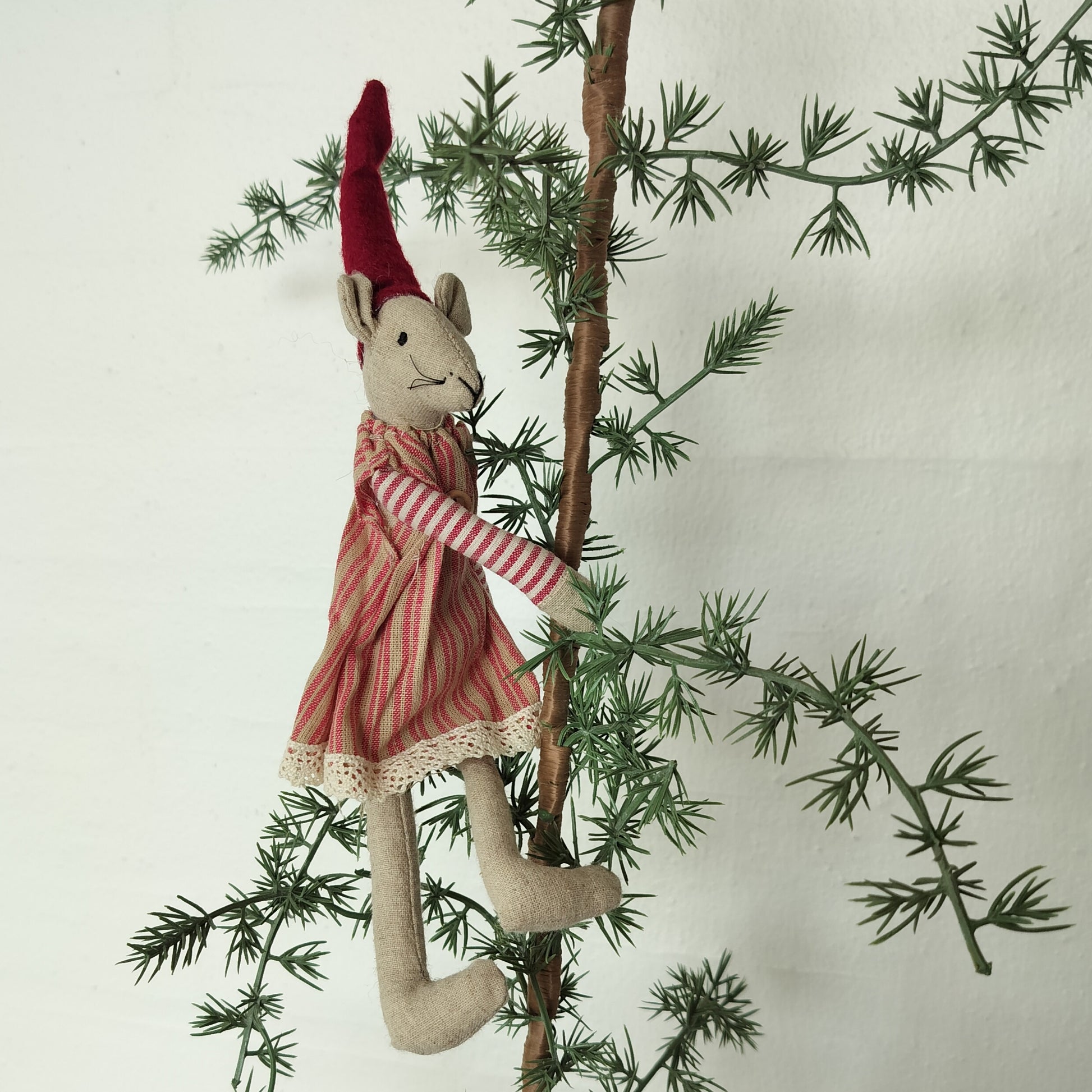 kulemus Nelli med stribet sand/rosa kjole-sandfarvet gamacher-stribet ærmer