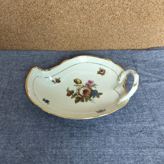 Secondhand - Rosenborg bladformet fad 23,5 x 18,5 cm