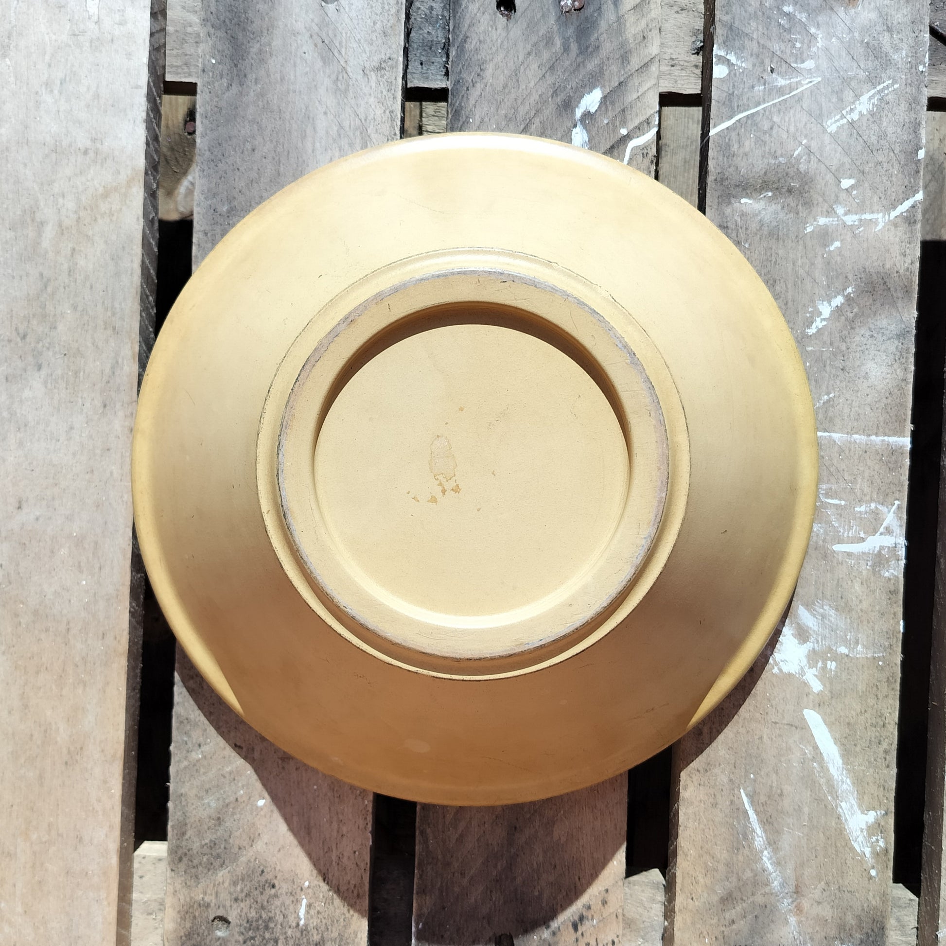 Secondhand - Lerfad hvid Ø 30 x H 11,5 cm