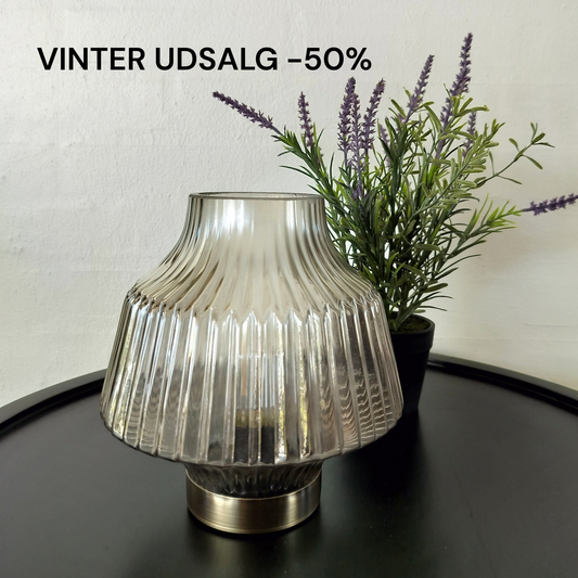 Bordlampe LED (til batteri) GRÅ Ø 17 x H 17 cm