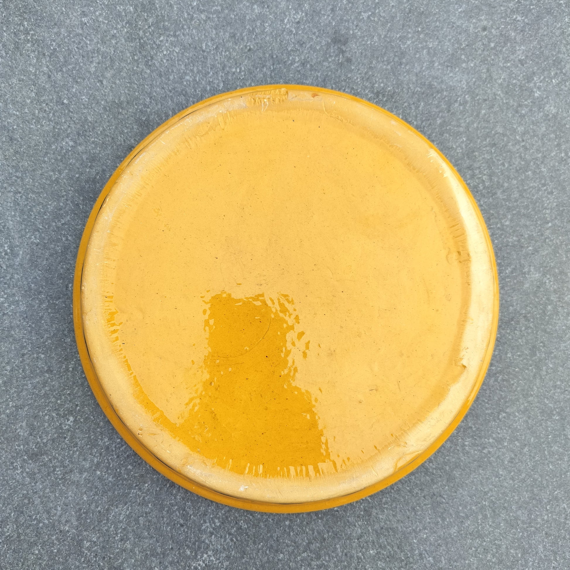Secondhand - Lerskål fra Abbednæs Potteri Ø 25,5 cm bagside
