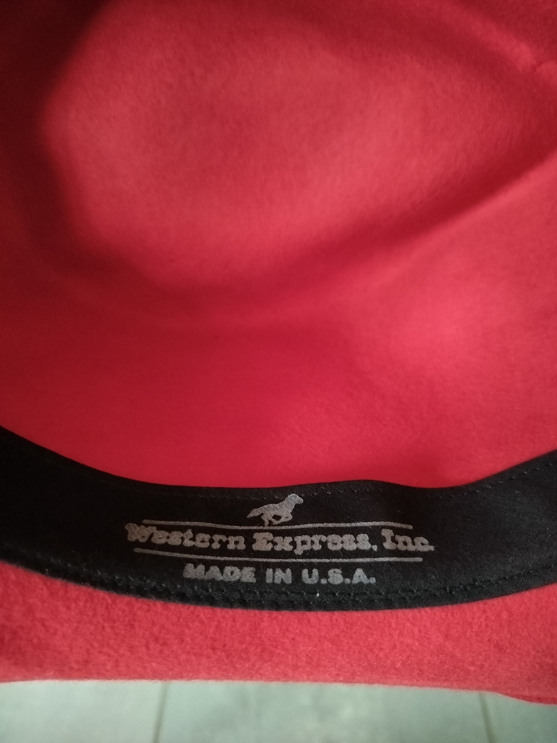 Cowboyhat rød uld fra Western  Express Inc.