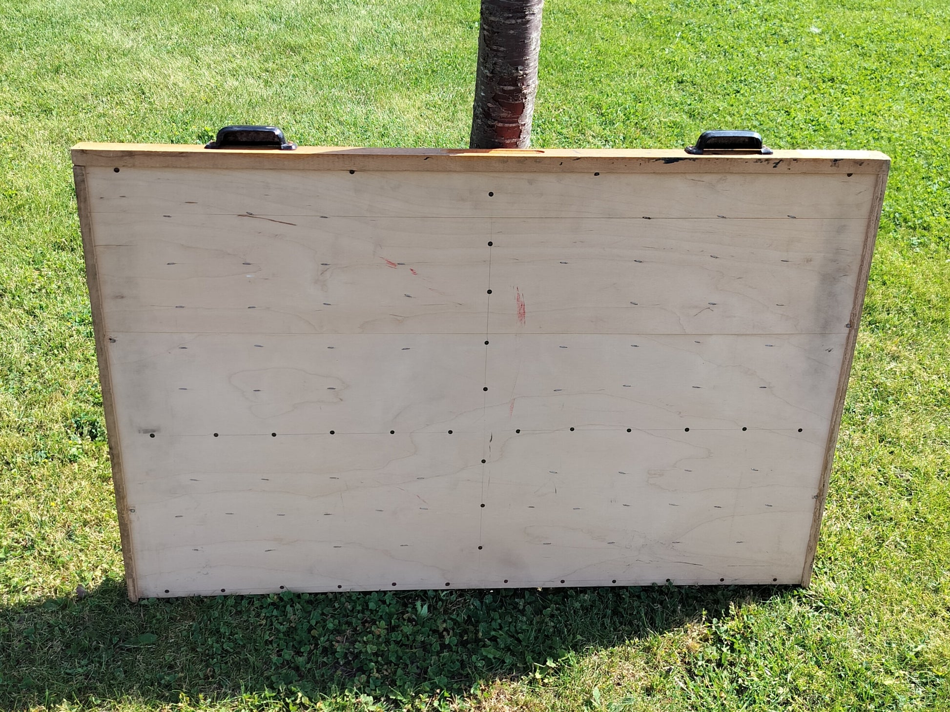 bagsiden af Secondhand - Gammel sættekasse B 81,7 x H 55 x D 3,8 cm