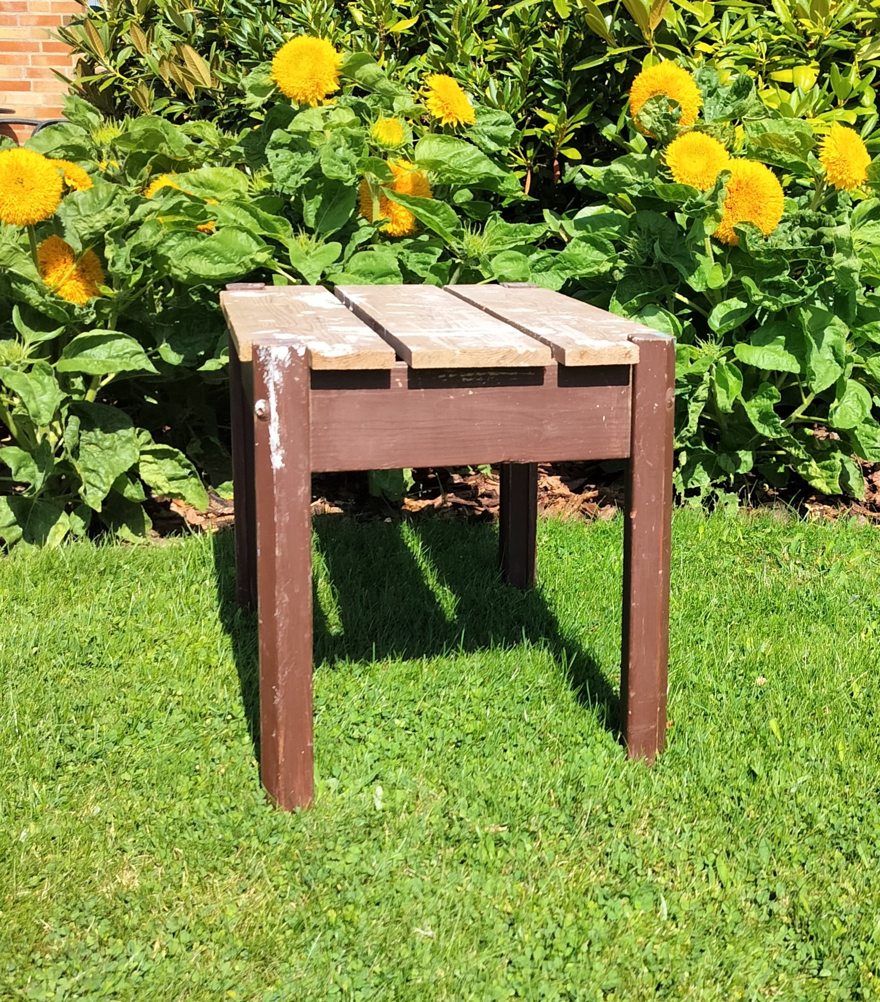 Secondhand - Gammel bænk/sidebord
