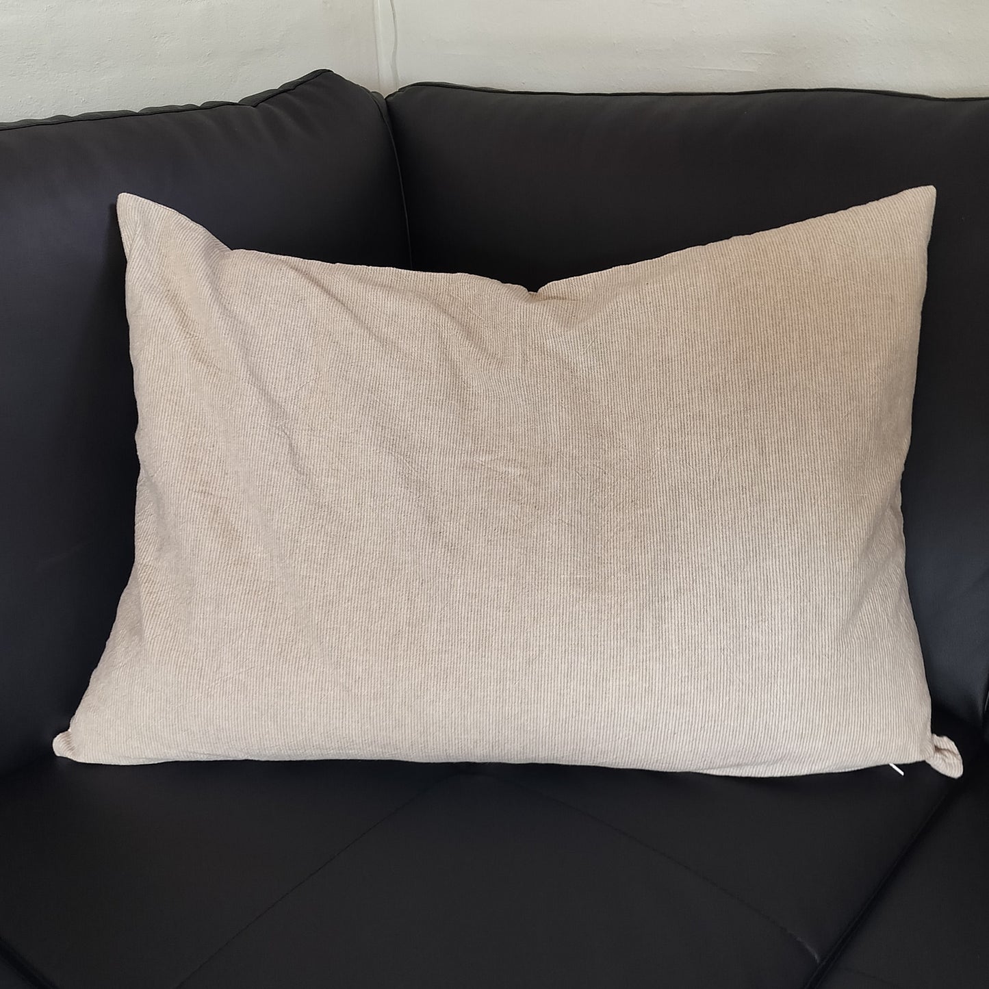 Ib Laursen - Pudebetræk med lysebrune og beige striber 70 x 50 cm