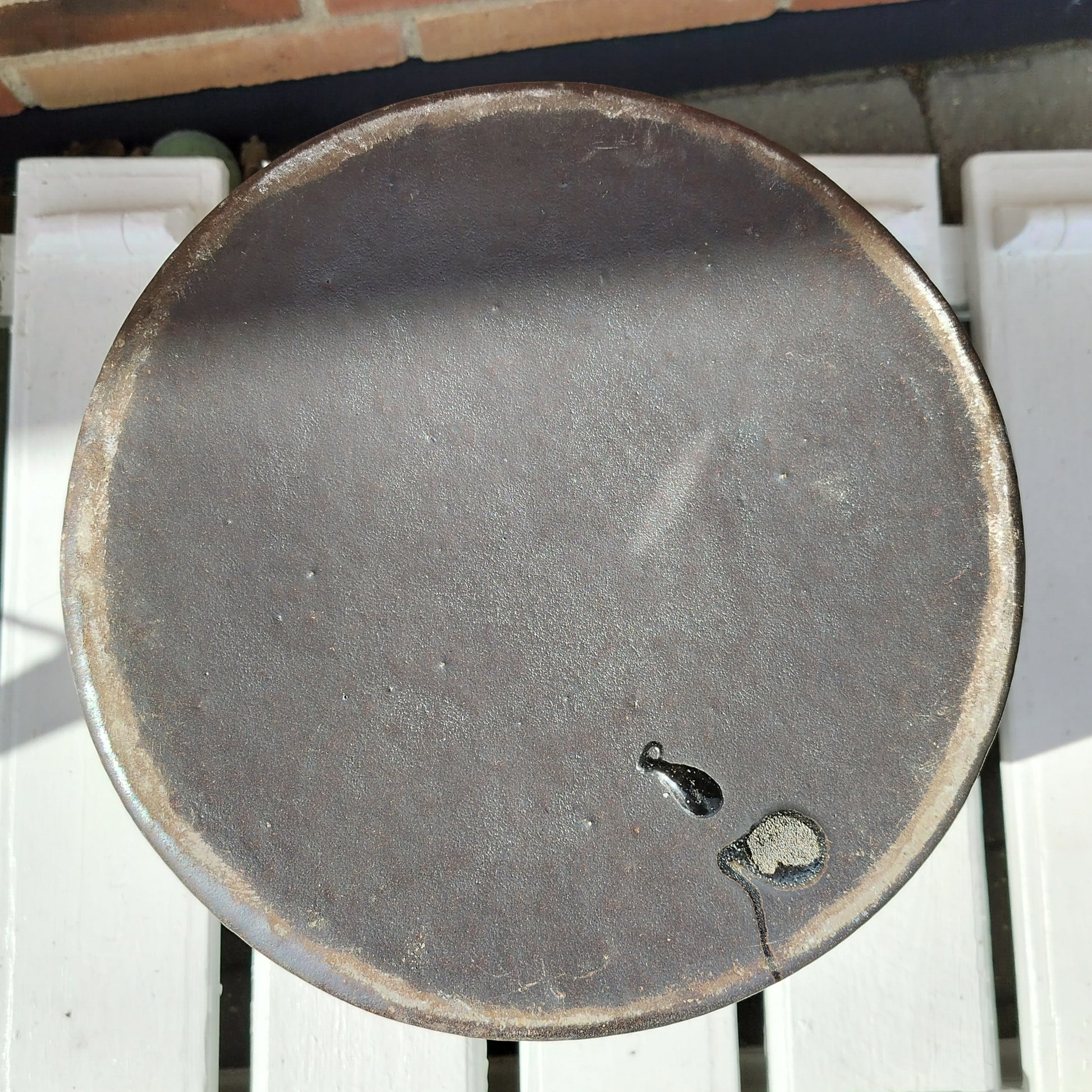 Secondhand - Stor tysk syltekrukke med ører 20L (Ø 33,5 x H 35,5 cm), bunden
