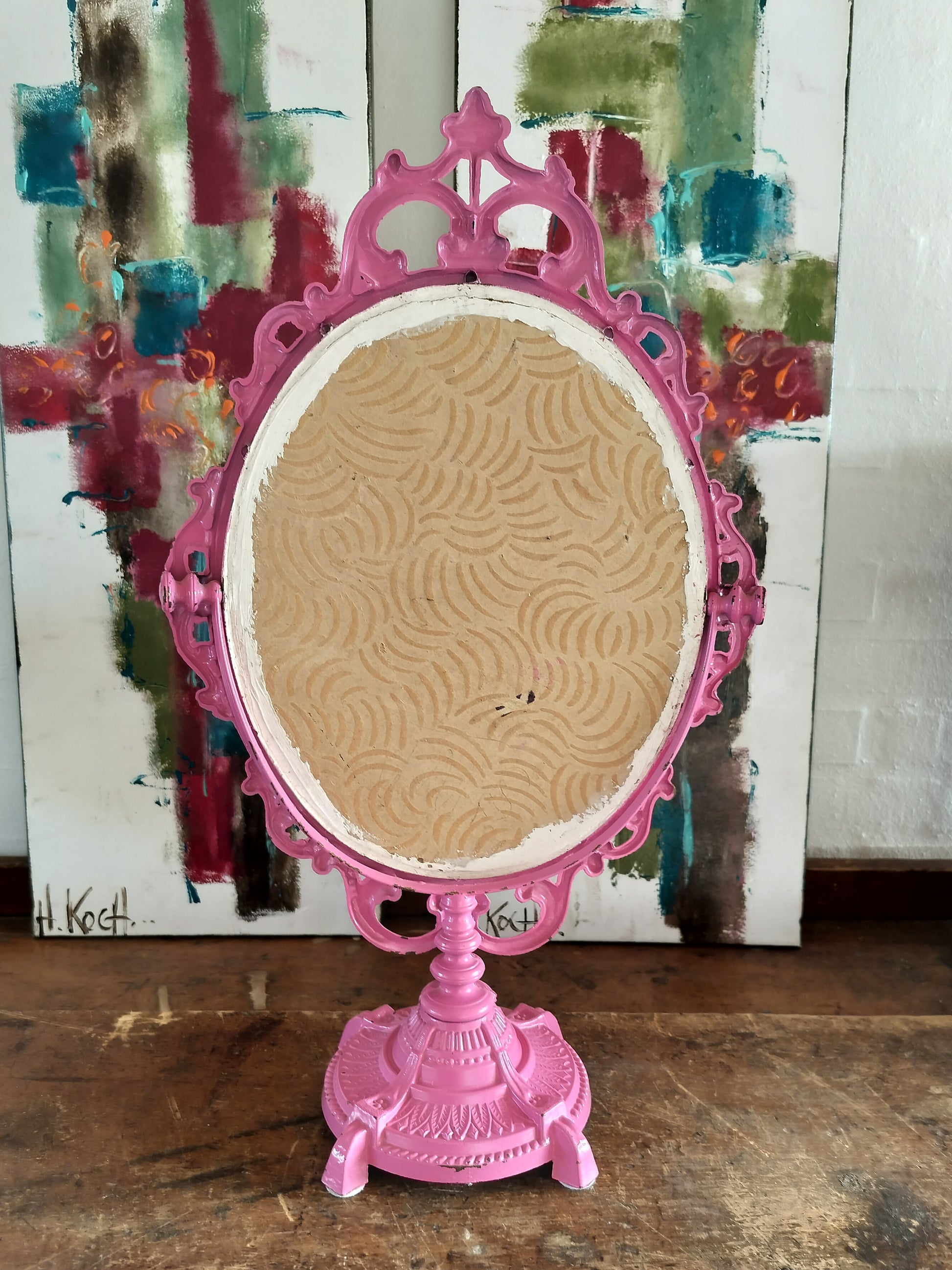 bagsiden af Secondhand - Spejl pinkmalet
